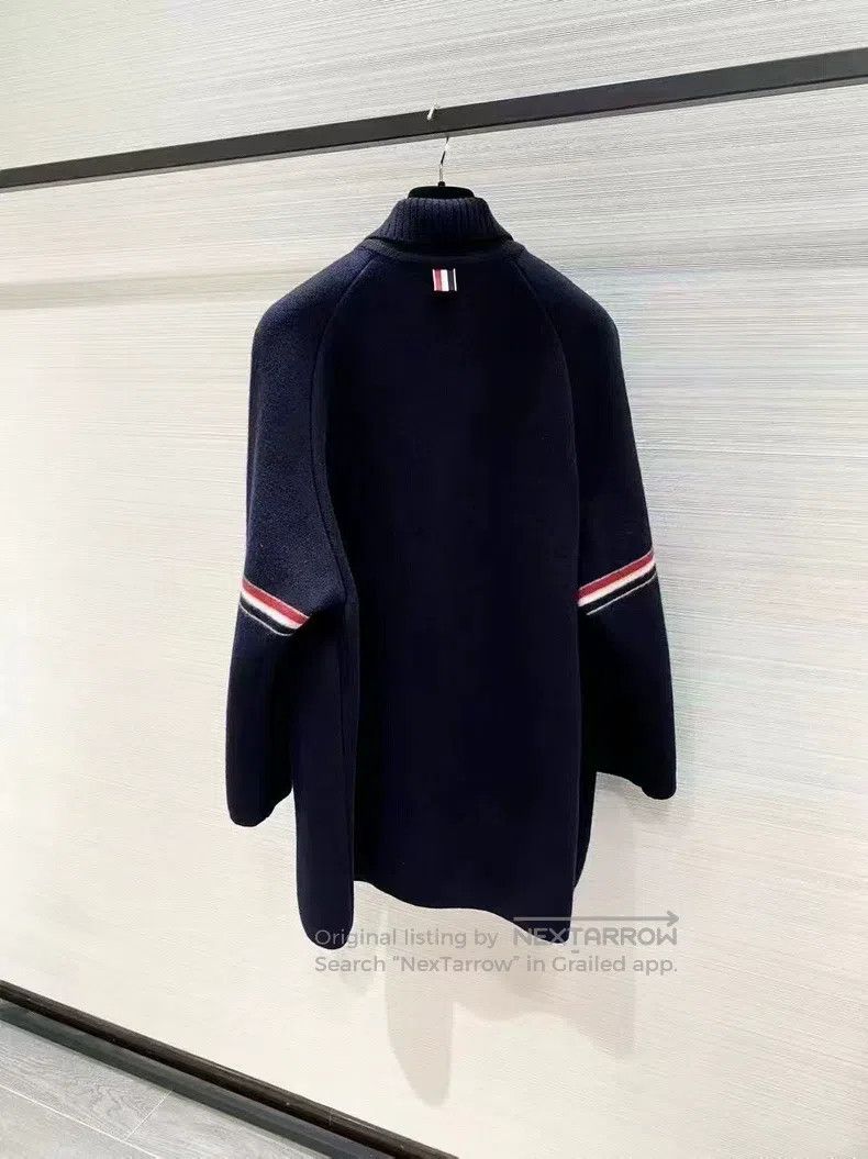 Thom Browne Thom Browne Medium length wool knit coat Size US XXS / EU 40 - 2 Thumbnail