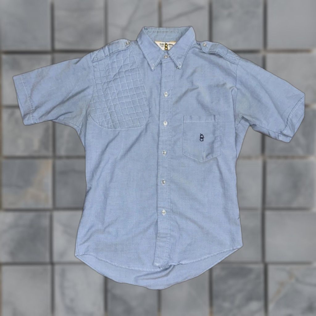 Vintage VINTAGE Bob Allen Shirt Men’s Large Blue Button-Down Short Sleeve Workwear USA Size US L / EU 52-54 / 3 - 1 Thumbnail