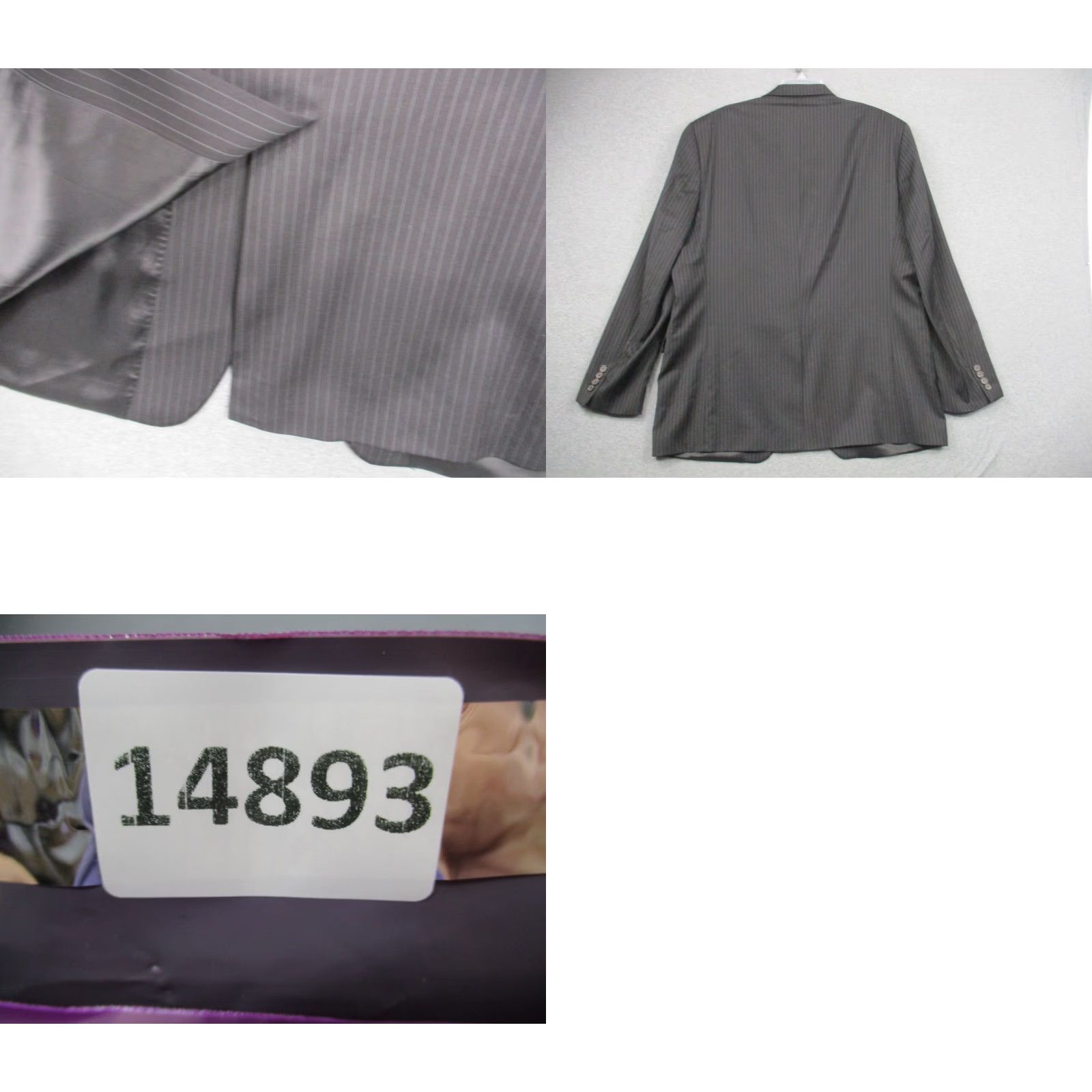 Ralph Lauren Lauren Ralph Lauren Blazer Men 46L Gray Pinstripe Wool Sport Coat Jacket Size 46R - 9 Thumbnail