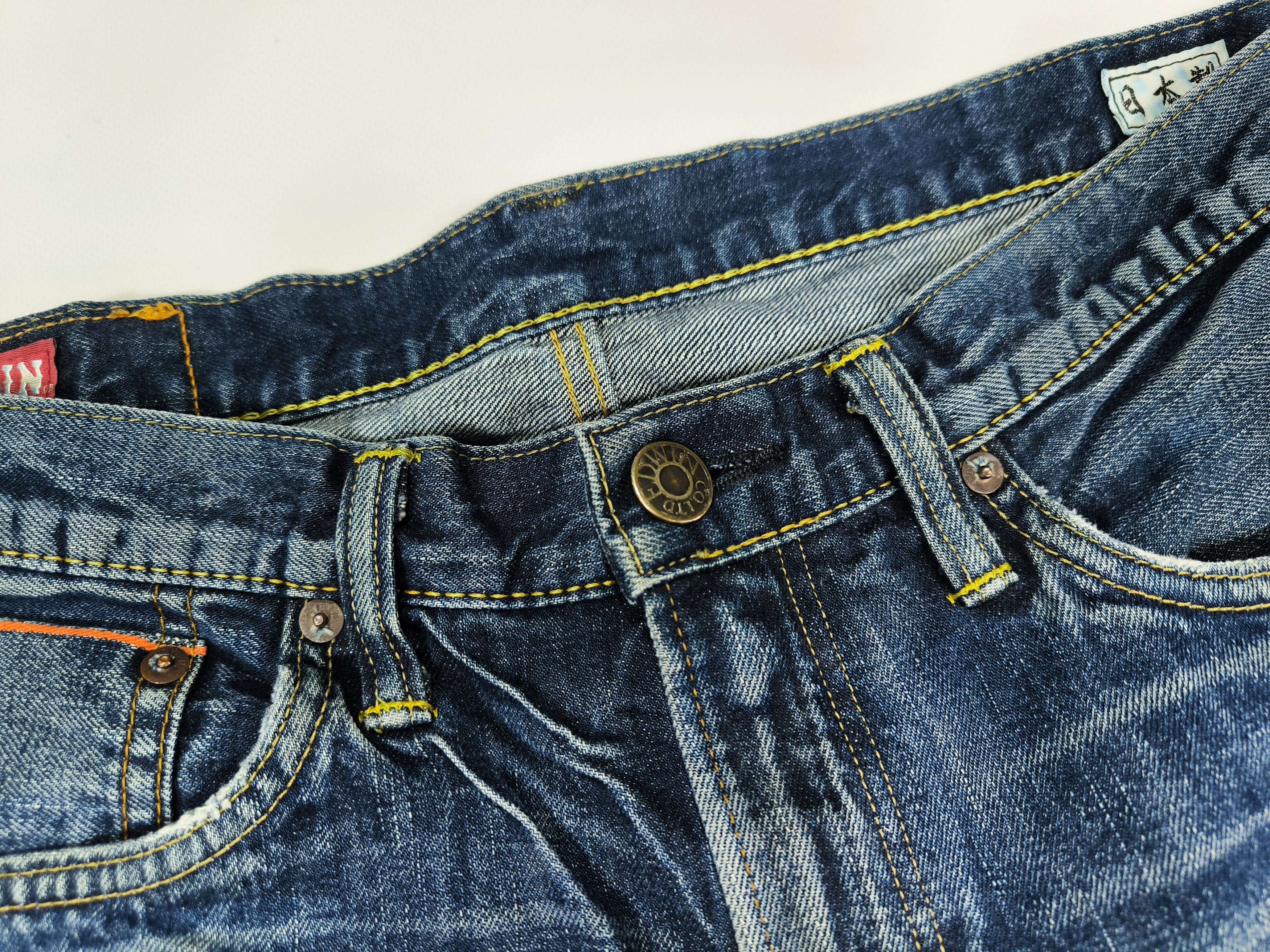 Edwin EDWIN 053RV Distressed Selvedge Denim Jeans Japan Size US 31 - 4 Thumbnail