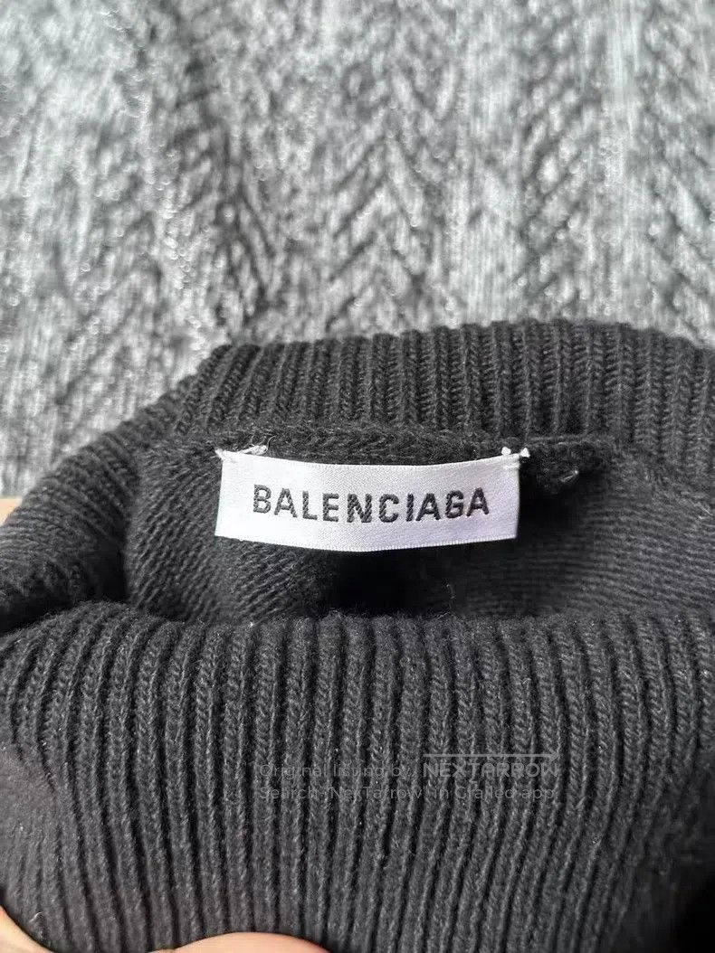 Balenciaga Balenciaga High Neck BB Cashmere Knitwear Size XS / US 0-2 / IT 36-38 - 3 Thumbnail