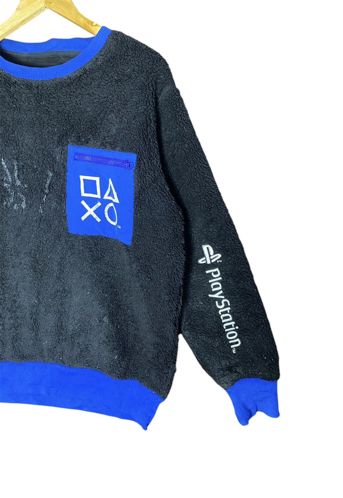 Japanese Brand × Playstation PlayStation Box Logo Fleece Sweatshirt Size US L / EU 52-54 / 3 - 4 Thumbnail
