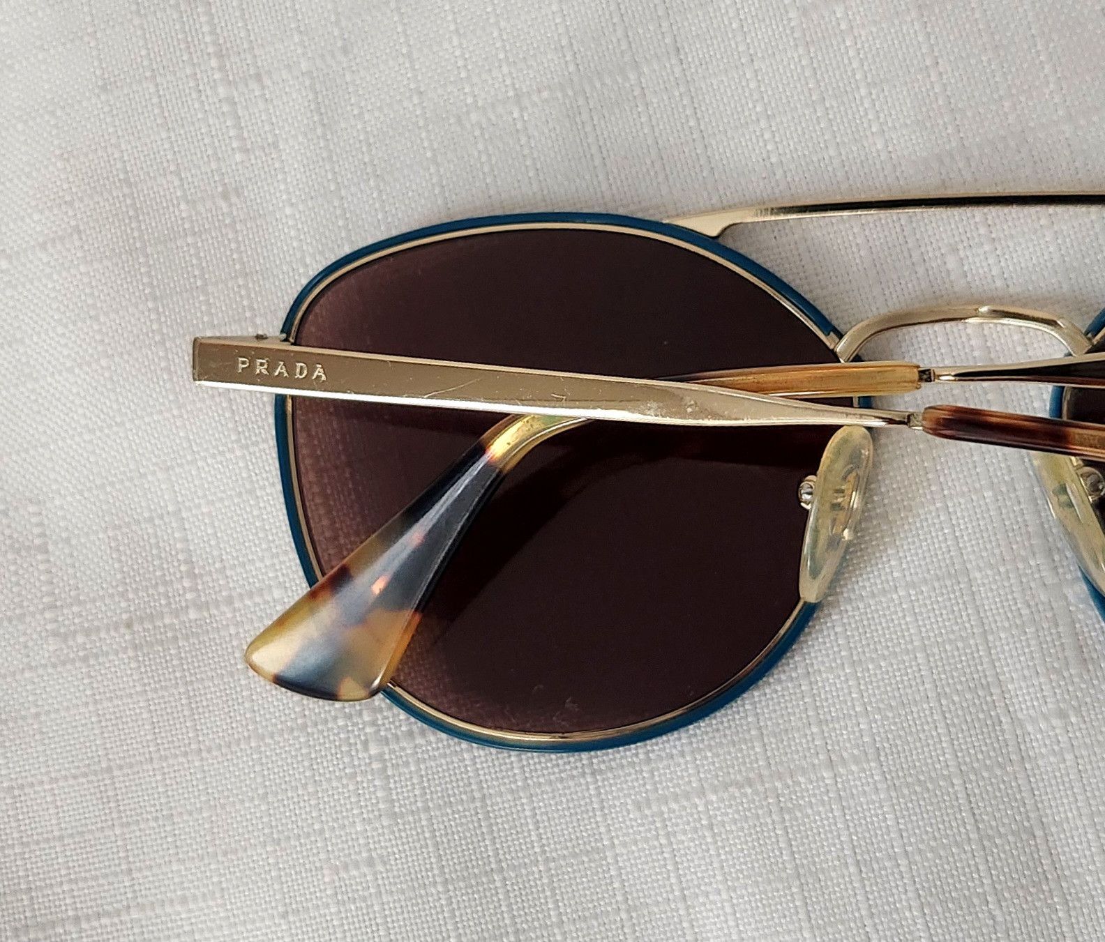 Prada PRADA SPR 63T SL5-8C1 55-19-140 3N GOLD SUNGLASSES Unisex Size ONE SIZE - 8 Thumbnail