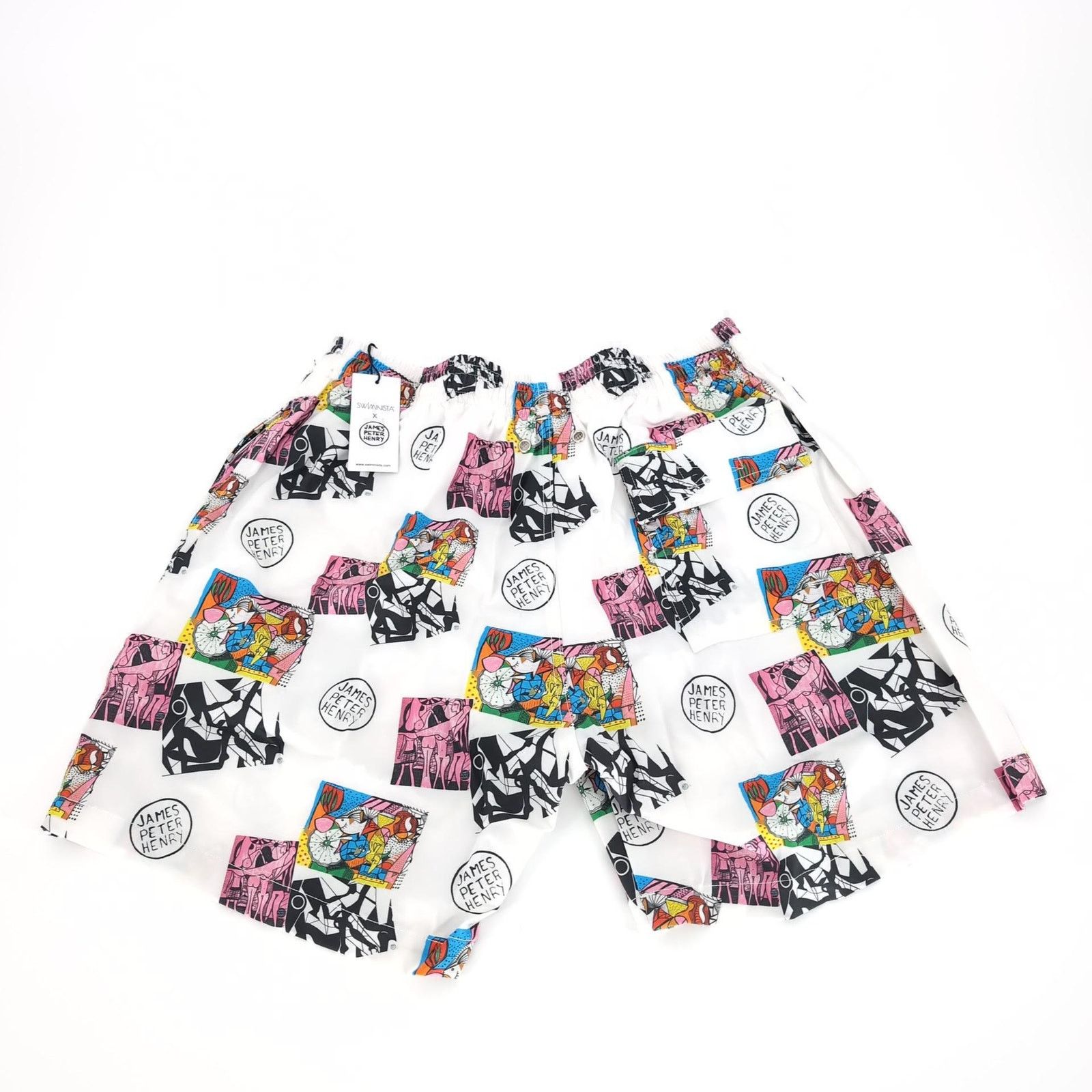 Other NWT​ Swiminista Swim Trunks Mid-Length Board Shorts - Size M Size US 32 / EU 48 - 17 Thumbnail