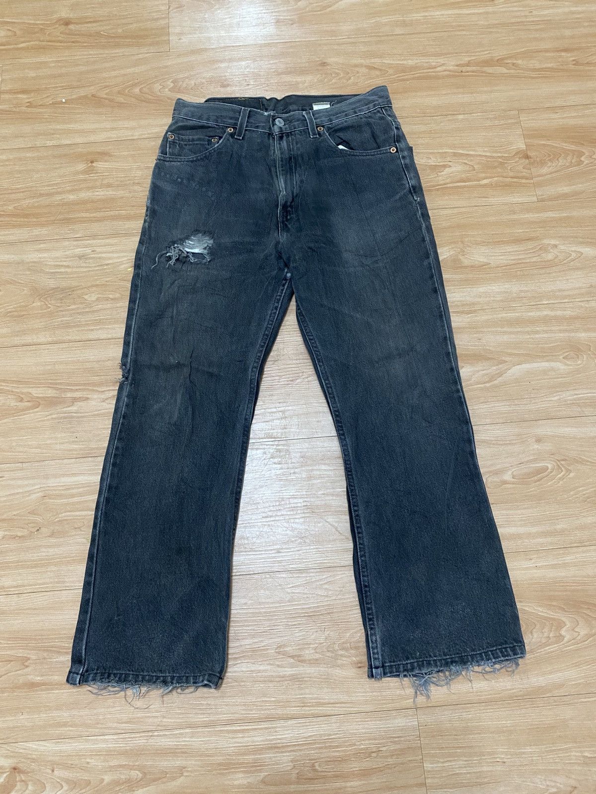 Levi's Vintage levis 517 black bootcut style distressed denim Size US 30 / EU 46 - 2 Thumbnail