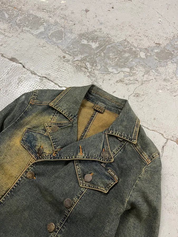 Vintage 2000s Plein Sud Blue Faded Denim Jacket Size S / US 4 / IT 40 - 5 Thumbnail