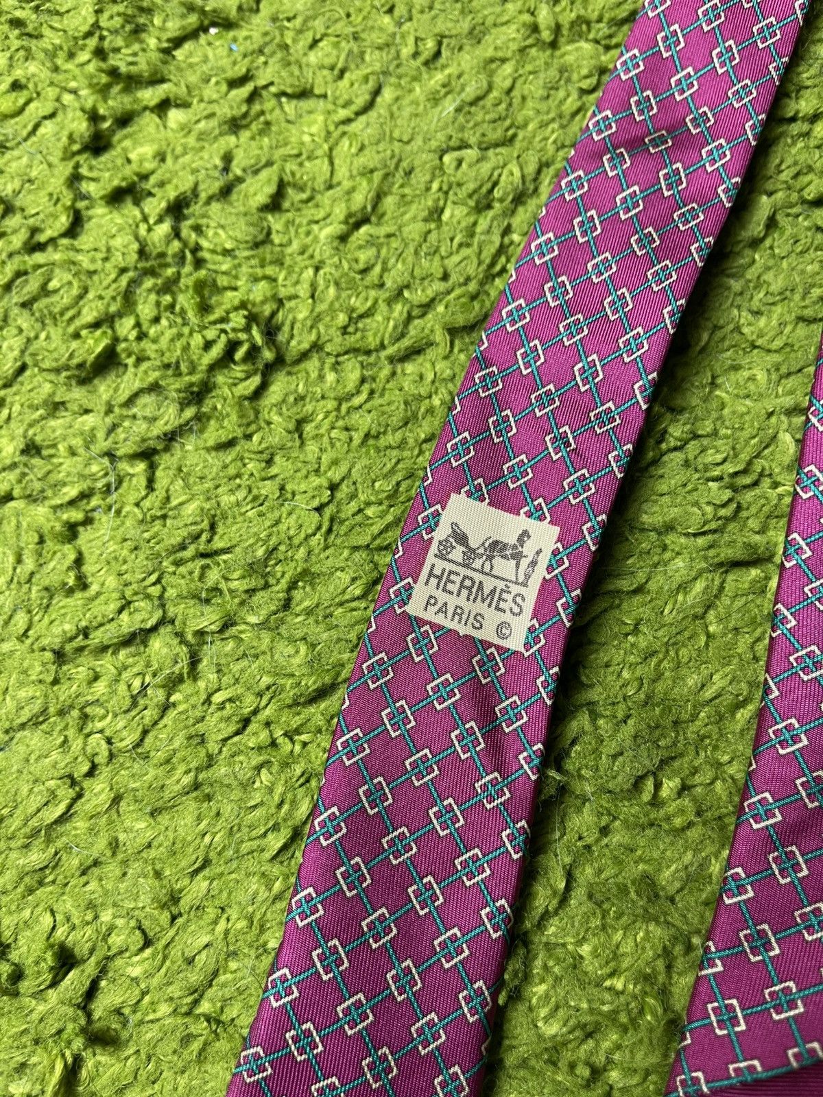 Hermes Hermes luxury graphic silk tie Size ONE SIZE - 6 Thumbnail