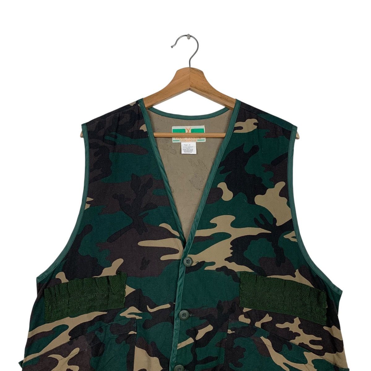 Vintage 90's GAME WINNER Sportswear Camo Hunting Vest #2443-C109 Size US L / EU 52-54 / 3 - 2 Thumbnail