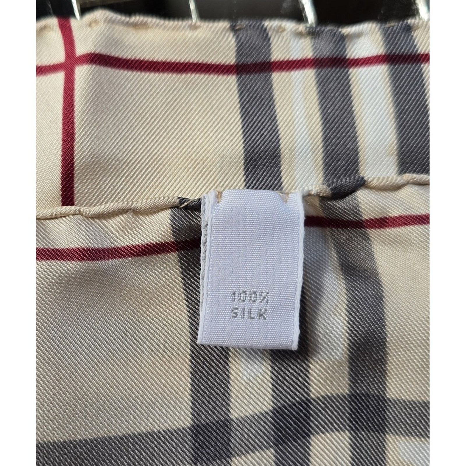 Burberry Burberry Silk Scarf Nova Check‎ Sheep Umbrella Print 18.5" Size ONE SIZE - 2 Thumbnail
