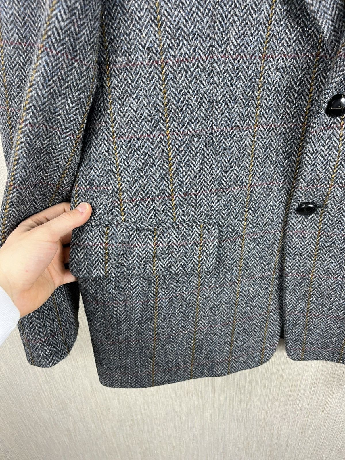 Harris Tweed × Vintage Vintage Harris Tweed wool herringbone coat jacket pattern Size US XL / EU 56 / 4 - 11 Thumbnail