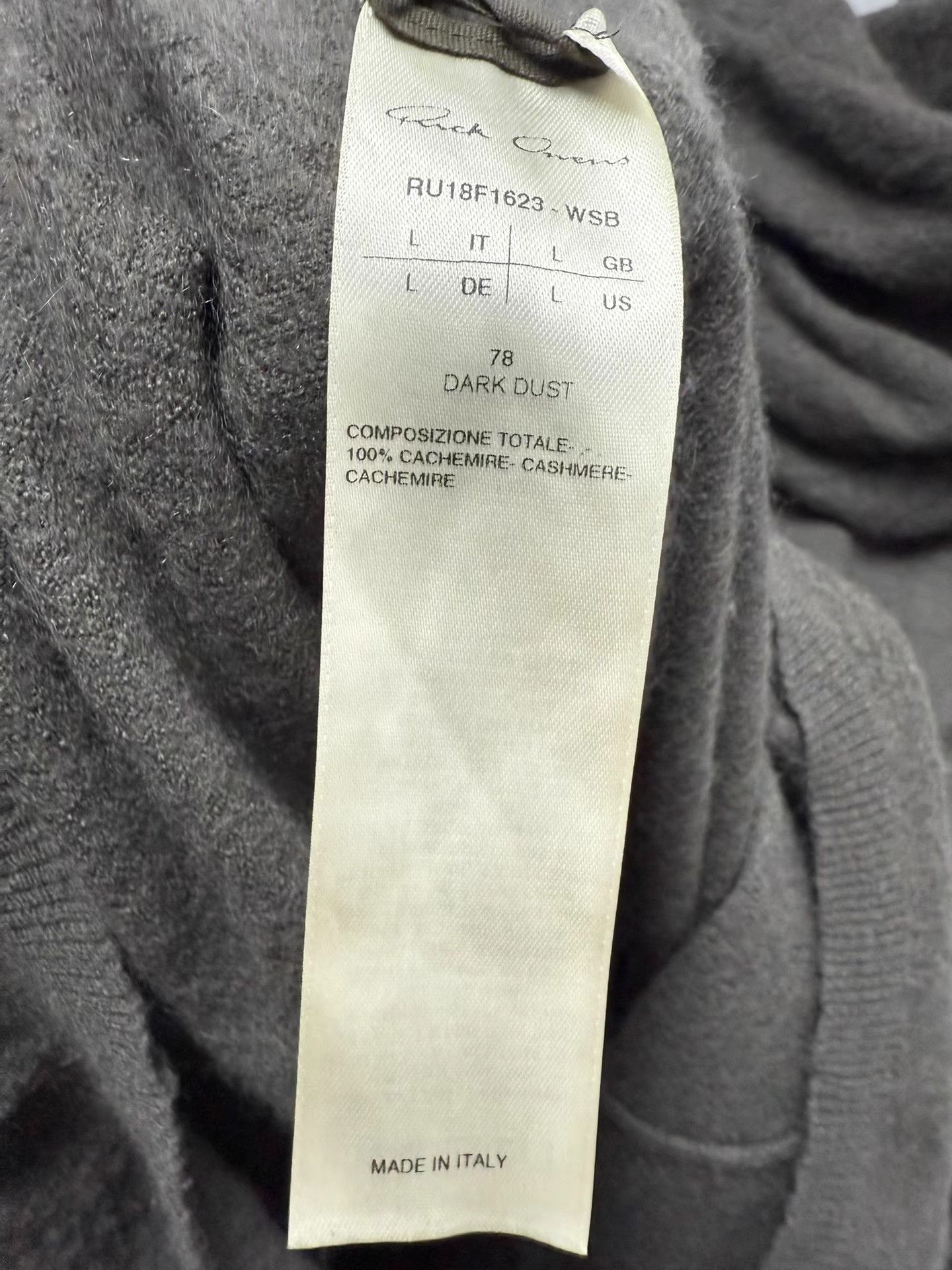 Rick Owens RICK OWENS 100% Cashmere Sweater K20 Size US L / EU 52-54 / 3 - 7 Thumbnail