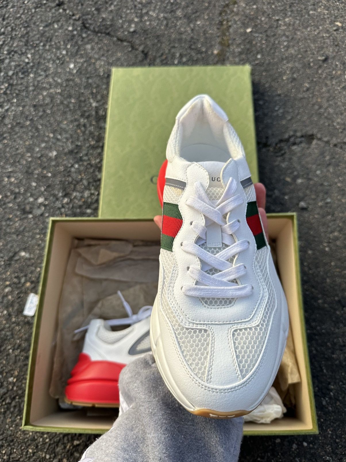 Gucci Gucci Rython Red/White Size US 9 / EU 42 - 8 Thumbnail