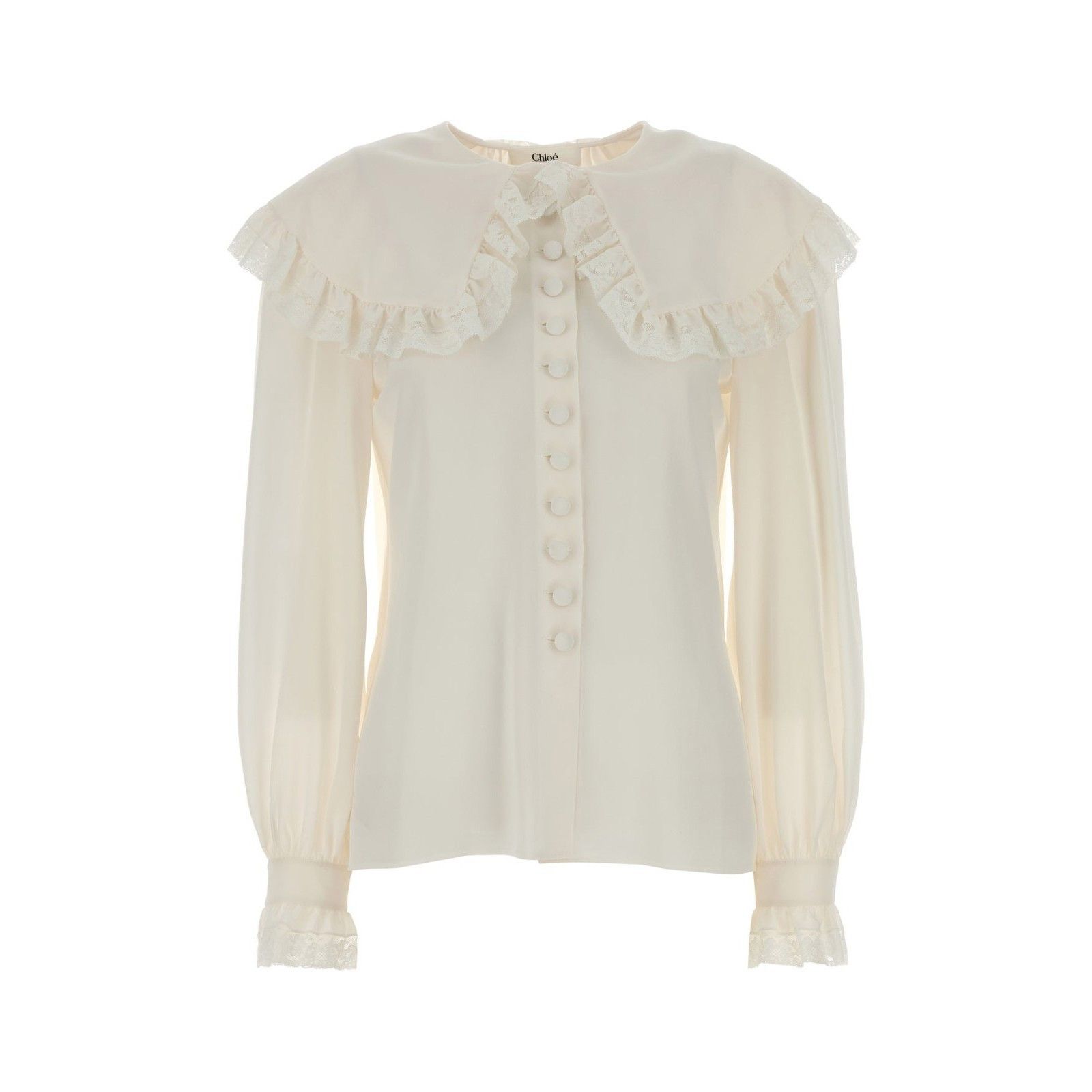 CHLOE White Silk Shirt New )