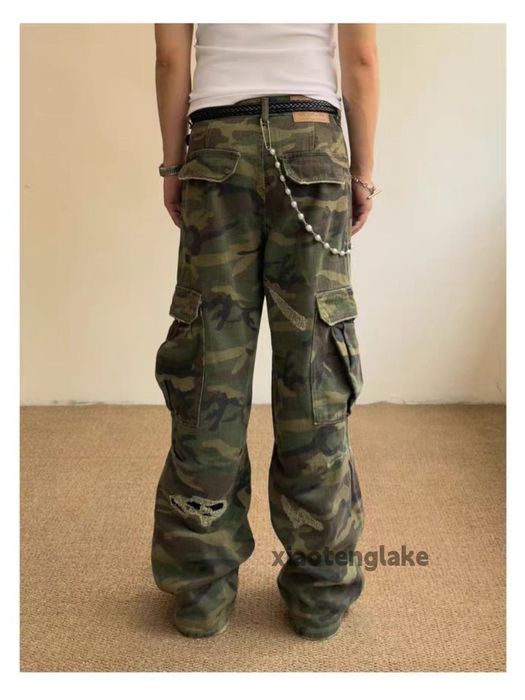 Vintage zx acne ourlegacy style military ripped damaged flared pants Size US 33 - 7 Thumbnail