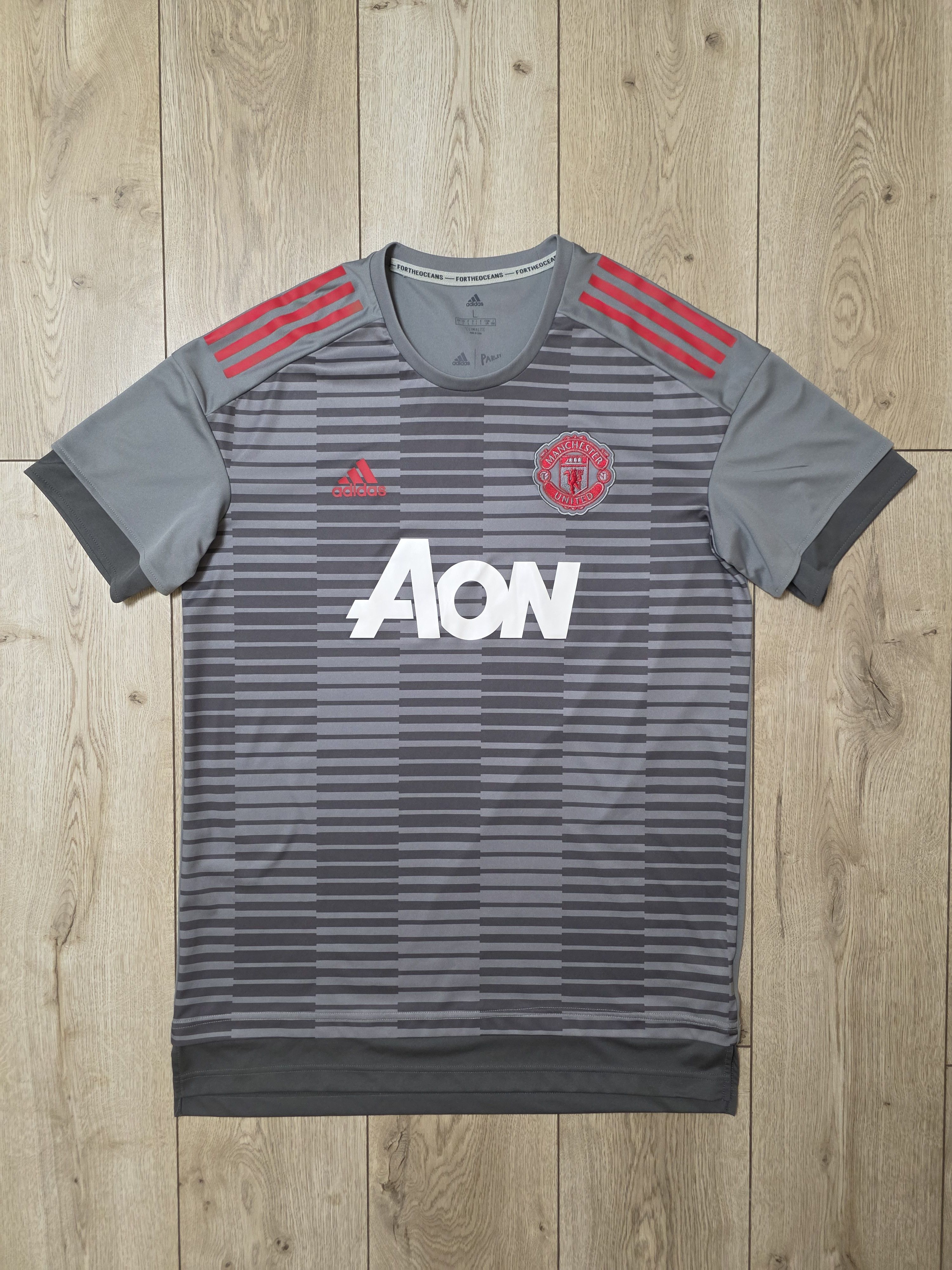 Adidas MANCHESTER UNITED 2017 TRAINING FOOTBALL SHIRT SOCCER JERSEY Size US L / EU 52-54 / 3 - 1 Thumbnail