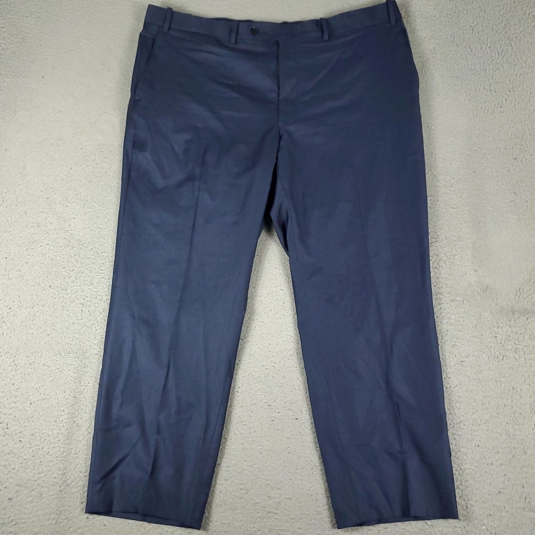 Peter Millar Peter Millar Pants Mens 42x28 Blue Dress Flat Front Trousers Slacks Chino Wool Regular Straight Size US 42 / EU 58 - 2 Thumbnail