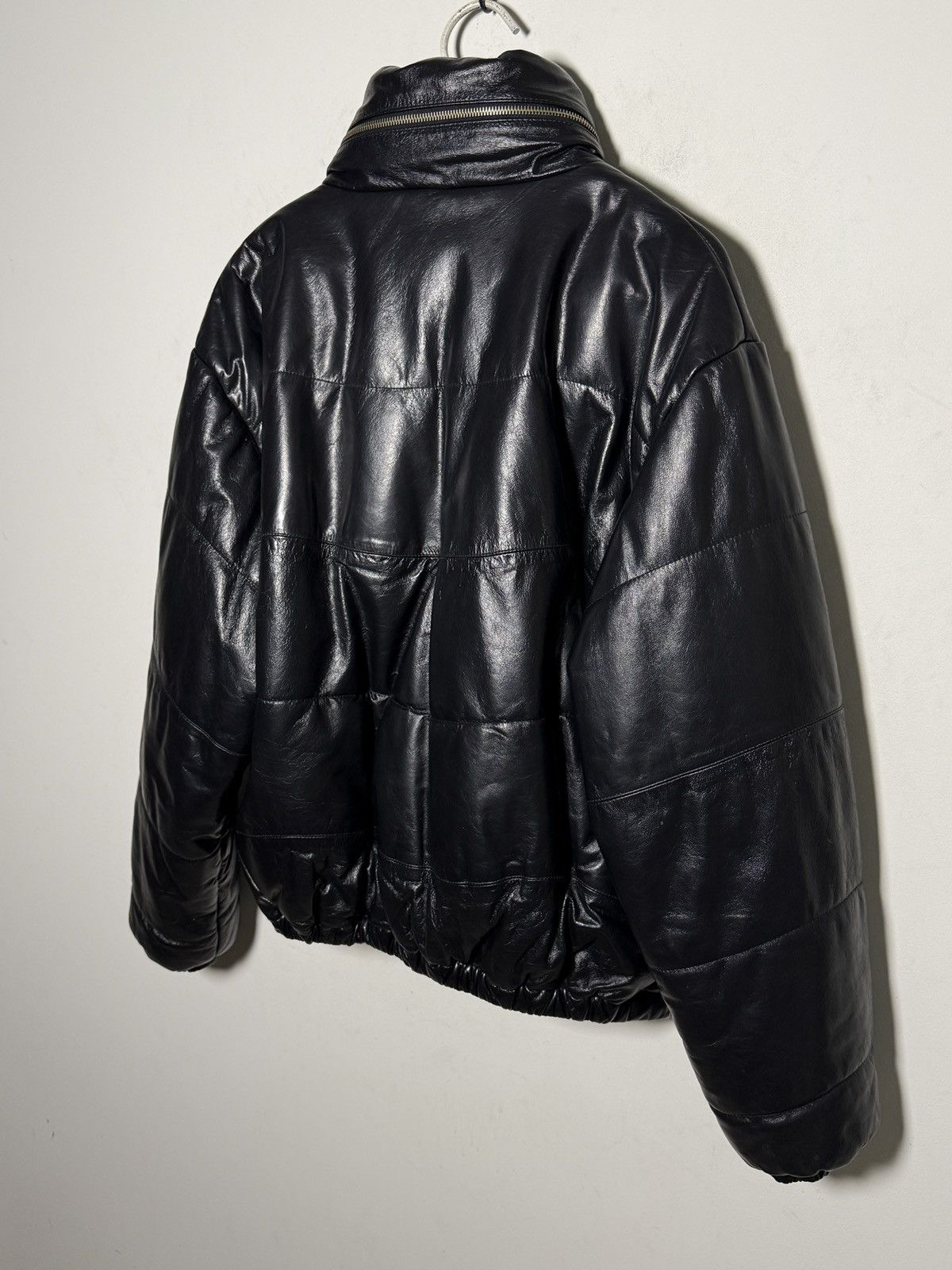 Giorgio Armani Vintage Armani black leather puffer jacket Size US M / EU 48-50 / 2 - 6 Thumbnail