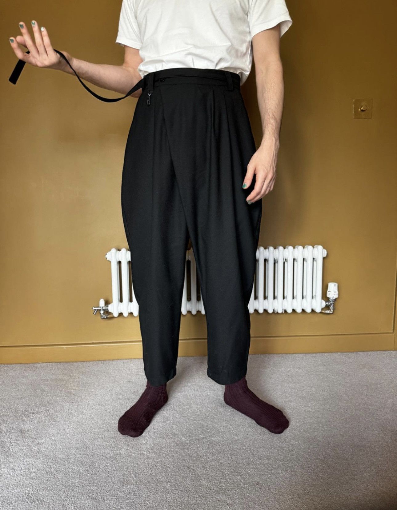 JOE CHIA Cross Stitch With Hook Trousers Size US 30 / EU 46 - 6 Thumbnail