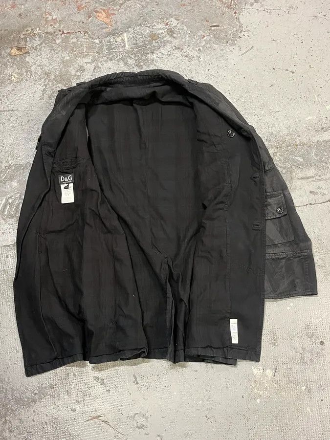 Dolce & Gabbana AW2003 Dolce & Gabbana Black Cotton Cargo Long Jacket Size US M / EU 48-50 / 2 - 9 Thumbnail