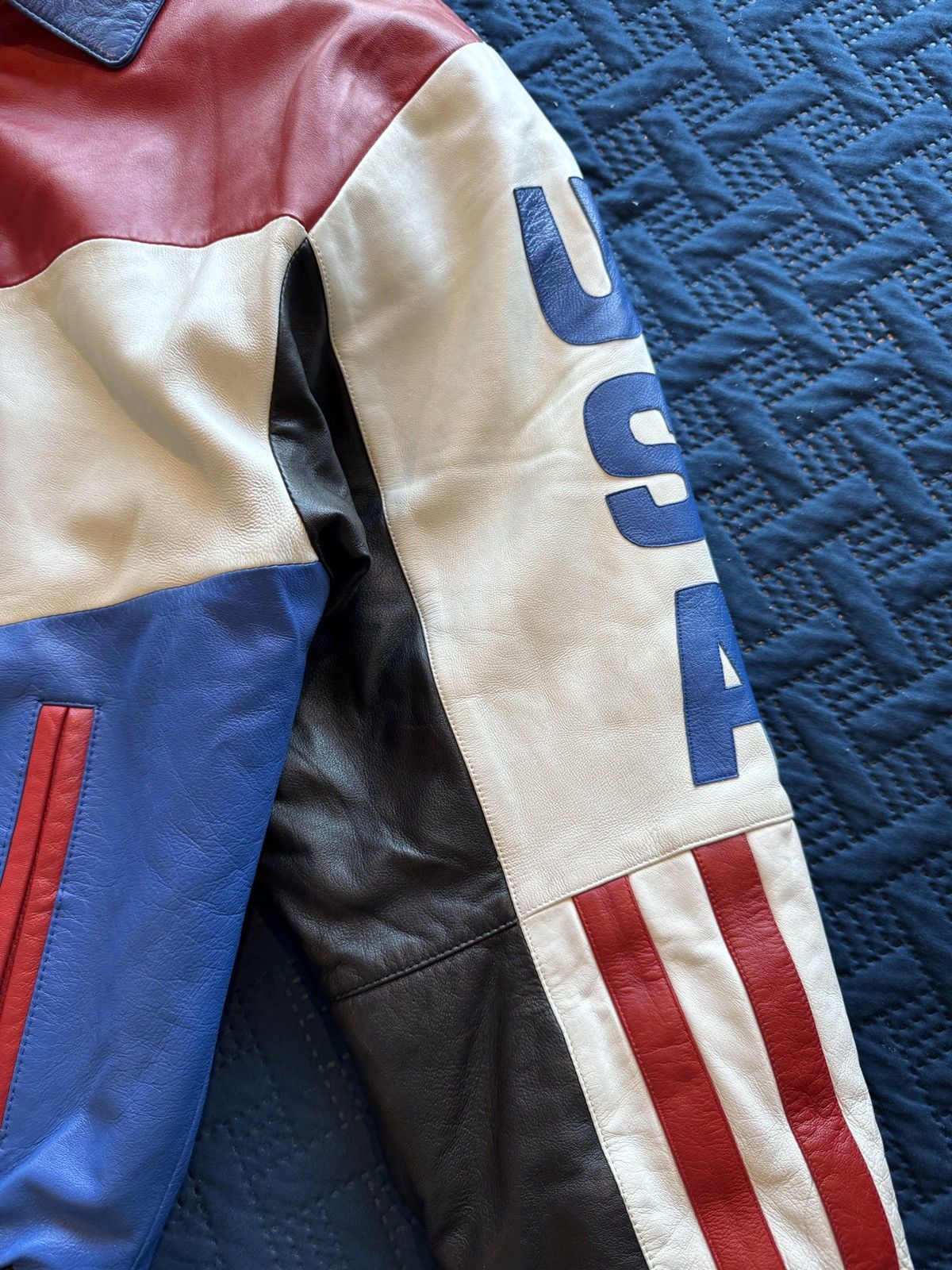 Vintage Vintage USA American Eagle Leather Jacket Size US L / EU 52-54 / 3 - 3 Thumbnail