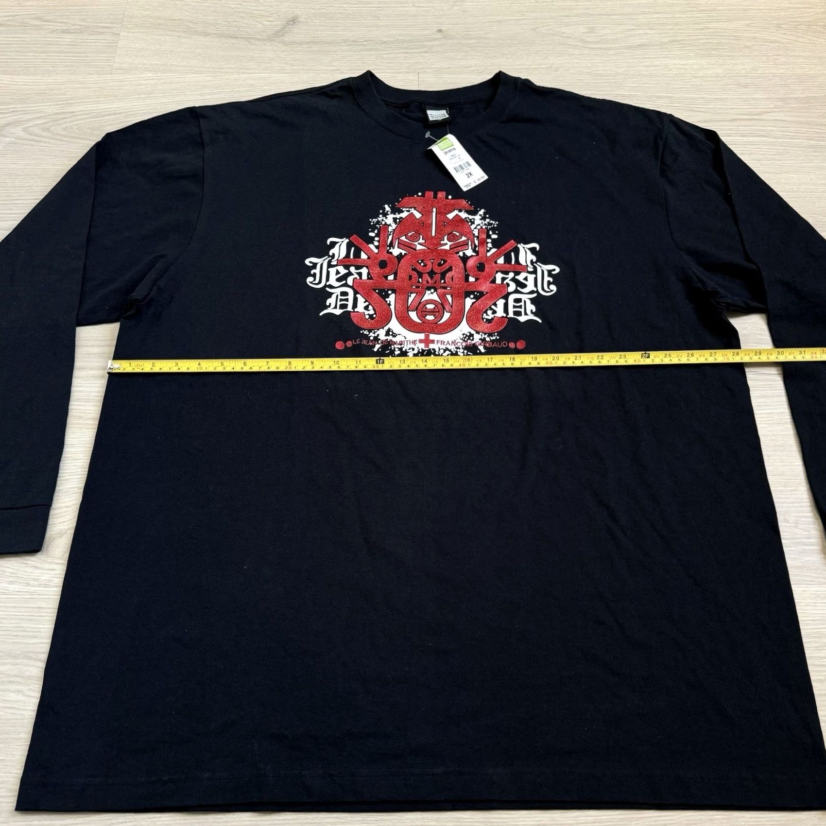 Vintage VINTAGE Marithe Francois Girbaud Shirt Long Sleeve Graffiti 2XL Black Cotton Logo Men 90s Grunge Hip Hop Brand New With Tags Size US XXL / EU 58 / 5 - 5 Thumbnail
