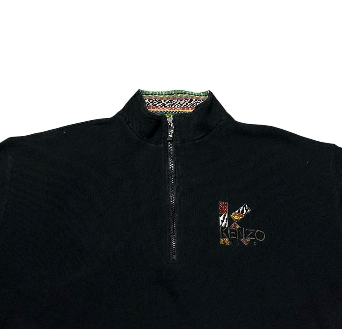 Kenzo Vintage Kenzo half zipper sweatshirt Size US L / EU 52-54 / 3 - 2 Thumbnail
