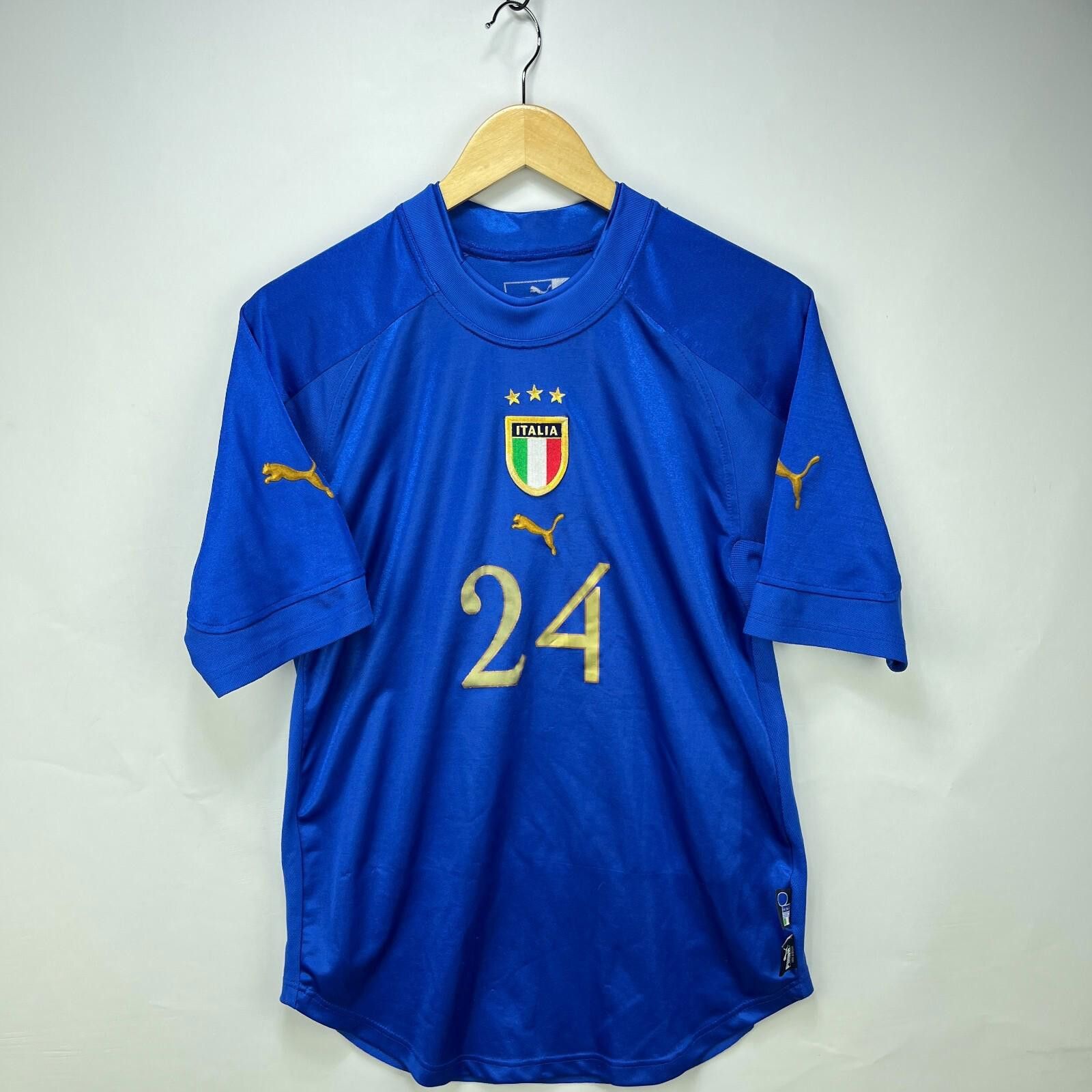 Puma Vintage Y2K Puma Italy Jersey Number 24 Small Football Size ONE SIZE - 1 Thumbnail