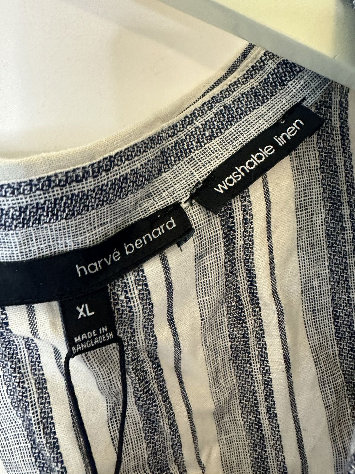 Harve Benard Harve Benard Washable Linen Cotton Blouse Top Ruffles Button Size XL / US 12-14 / IT 48-50 - 5 Thumbnail