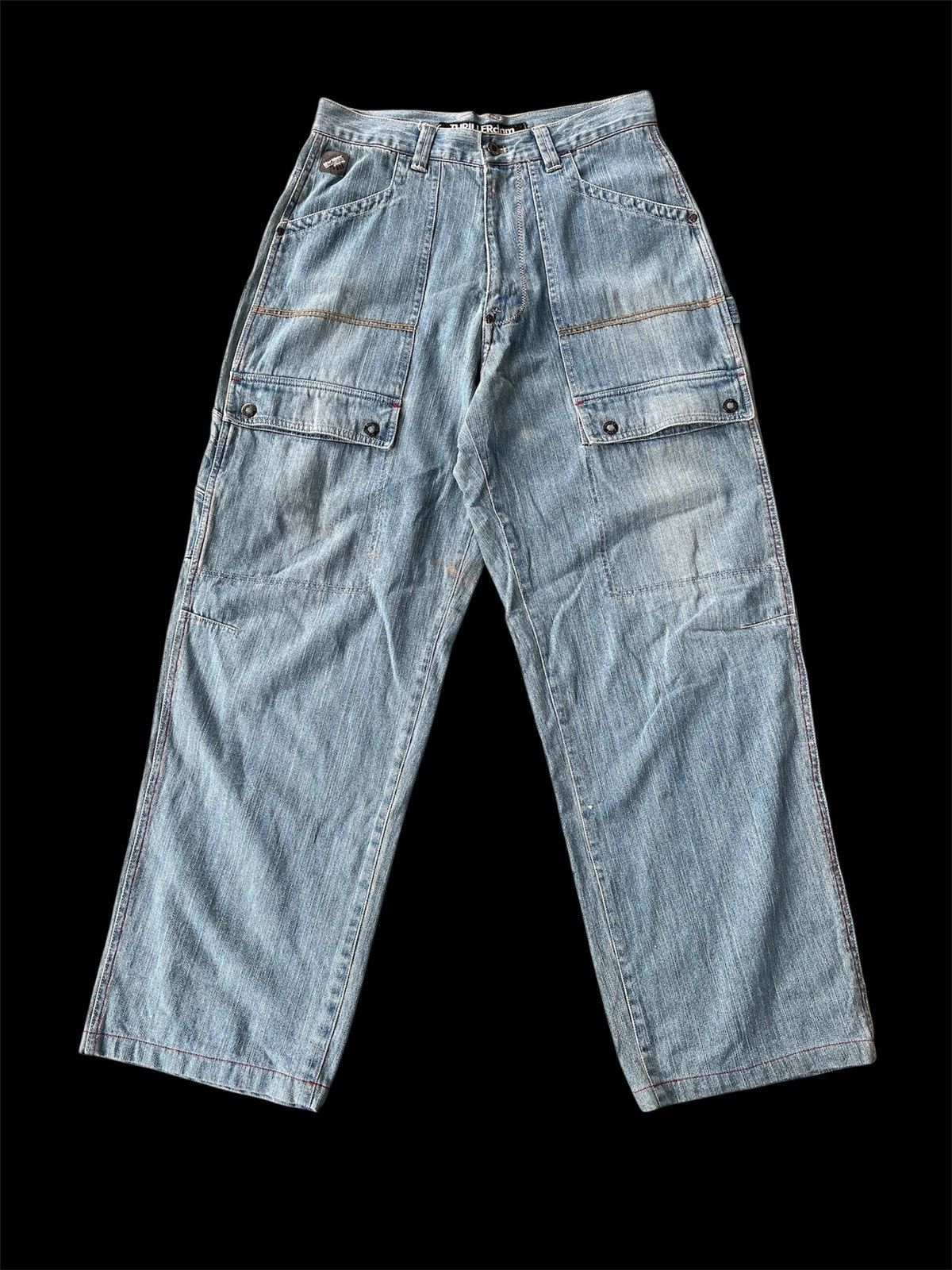 Japanese Brand × Vintage Baggy Jort Thriller Denim Size US 31 - 1 Thumbnail
