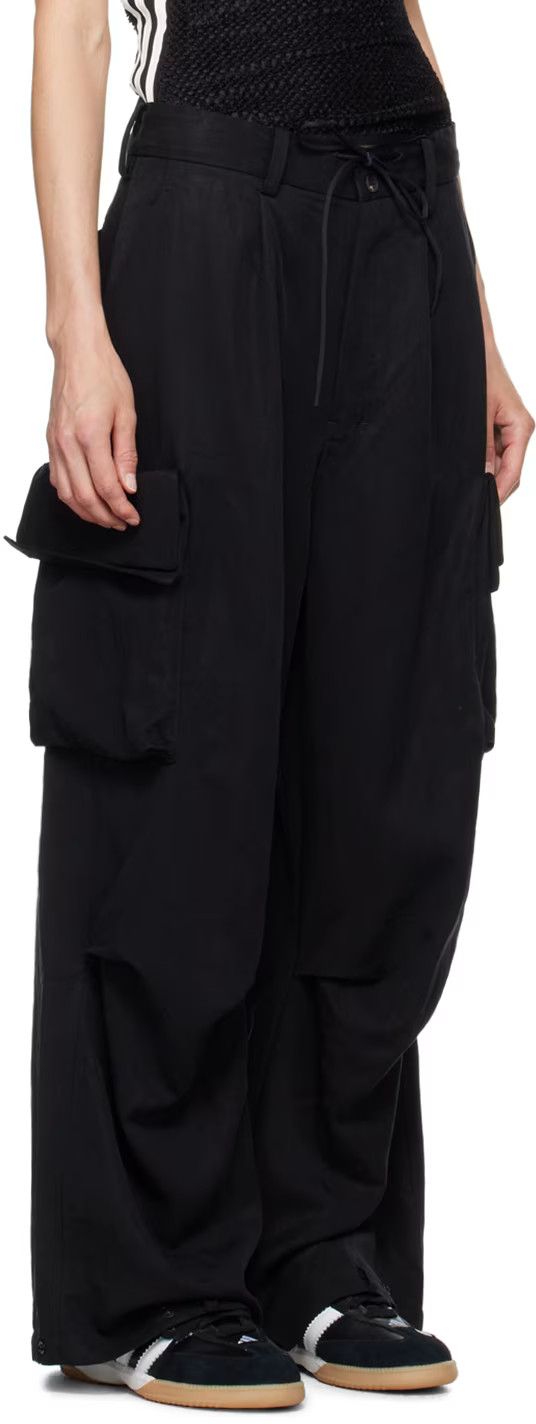 Y-3 o1s22i1n0924 Iyocell Cargo Pants in Black Size 28" / US 6 / IT 42 - 2 Thumbnail