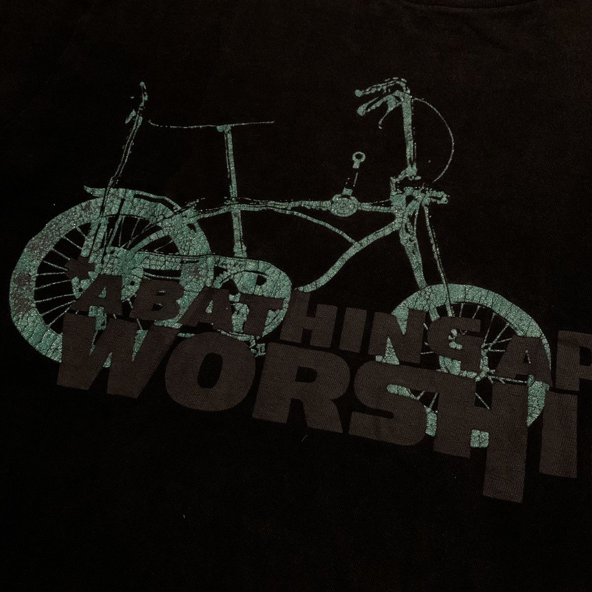 Bape Bape Medium Bike Worship Logo Black Tee Bathing Ape Vintage Size US M / EU 48-50 / 2 - 3 Thumbnail