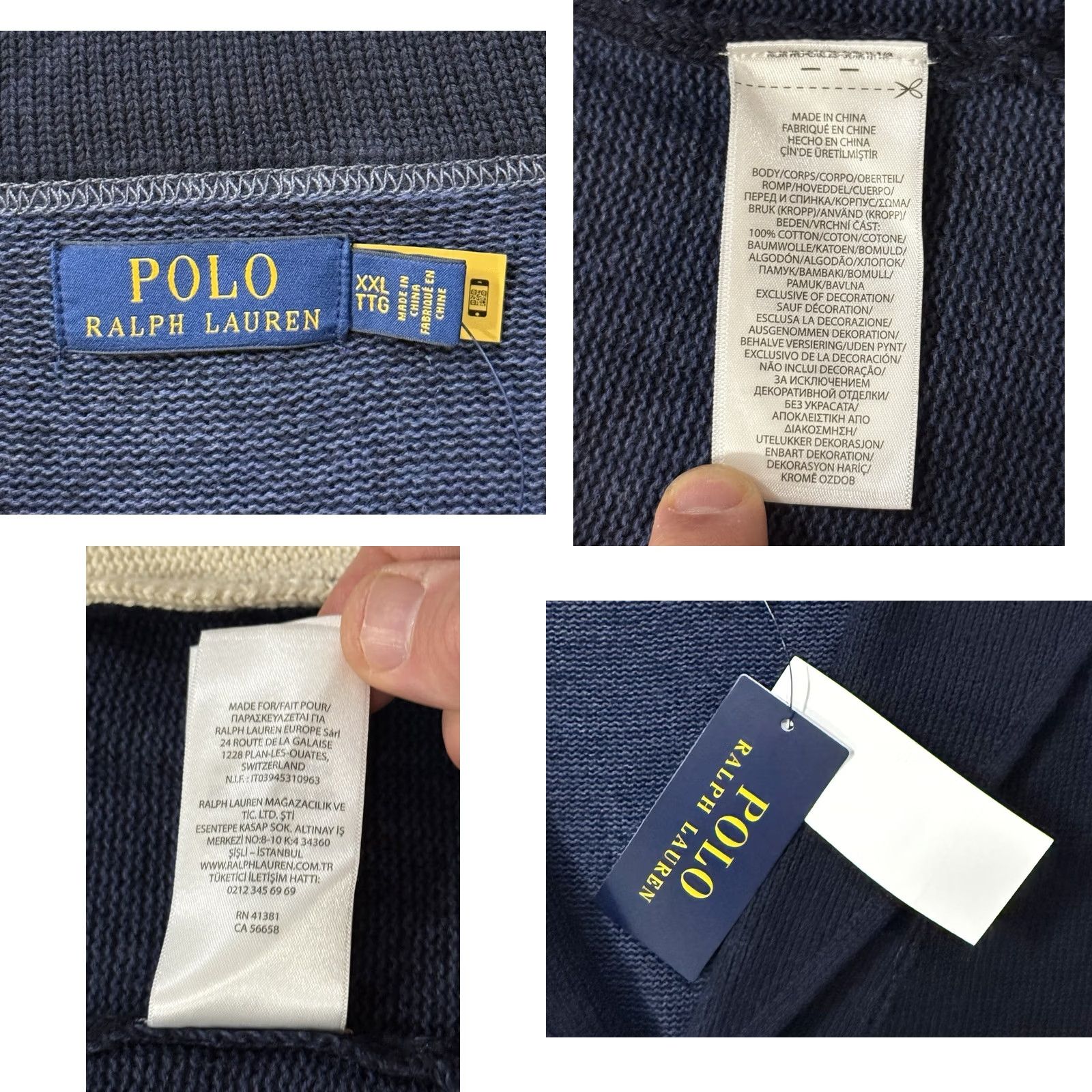 Ralph Lauren NWT Polo Ralph Lauren “Tigers ‘67 Varsity Letterman” Shawl Cardigan XXL Sweater Mens Blue Cotton Knit Embroidered Logo Button Vintage No Size US XXL / EU 58 / 5 - 9 Thumbnail