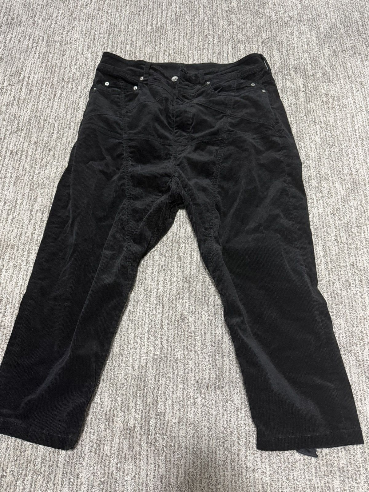 Rick Owens Drkshdw Rick Owens Drkshdw black paneled trousers Size US 33 - 1 Thumbnail