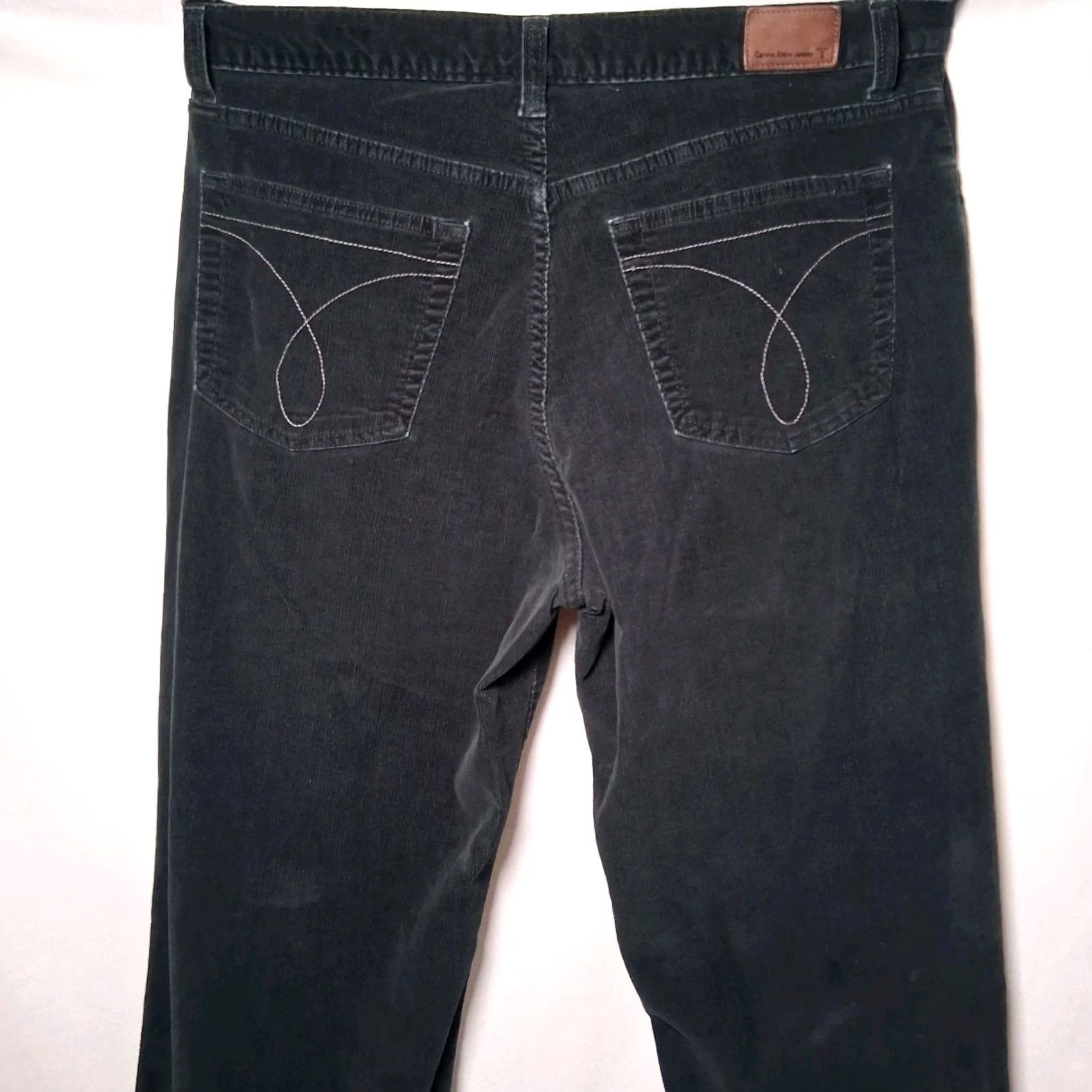 Calvin Klein Calvin Klein Pants Women 16 Bootcut Black Stretch Classic Hemmed Corduroy Size 38" / US 16 / IT 52 - 7 Thumbnail