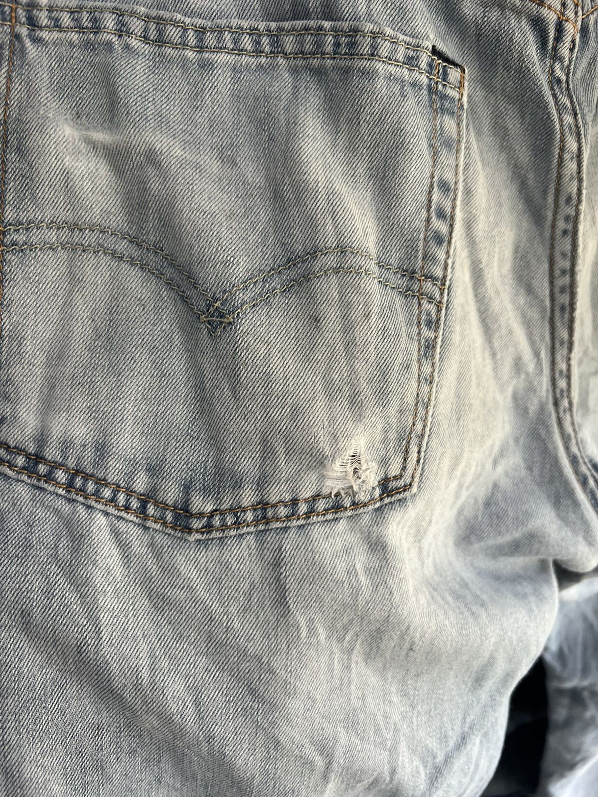 Levi's 🔥Vintage Levis 502 Distressed Denim Size US 35 - 13 Thumbnail