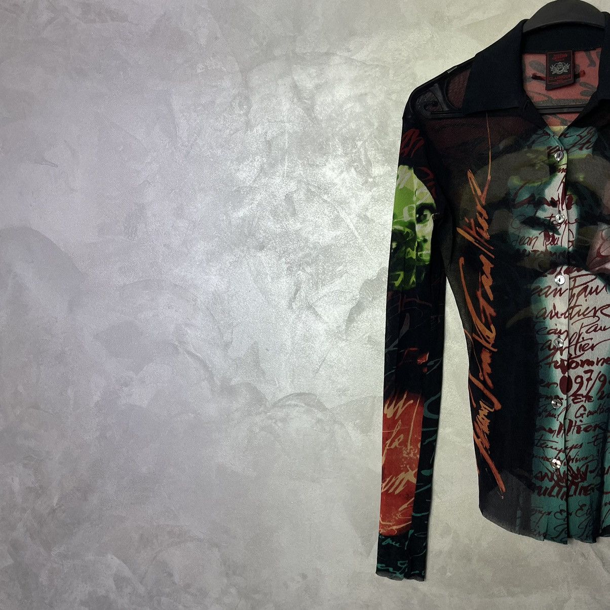 Jean Paul Gaultier FW1997 JPG Fight Racism Face Mesh Long Sleeve Shirt Size XS / US 0-2 / IT 36-38 - 11 Thumbnail