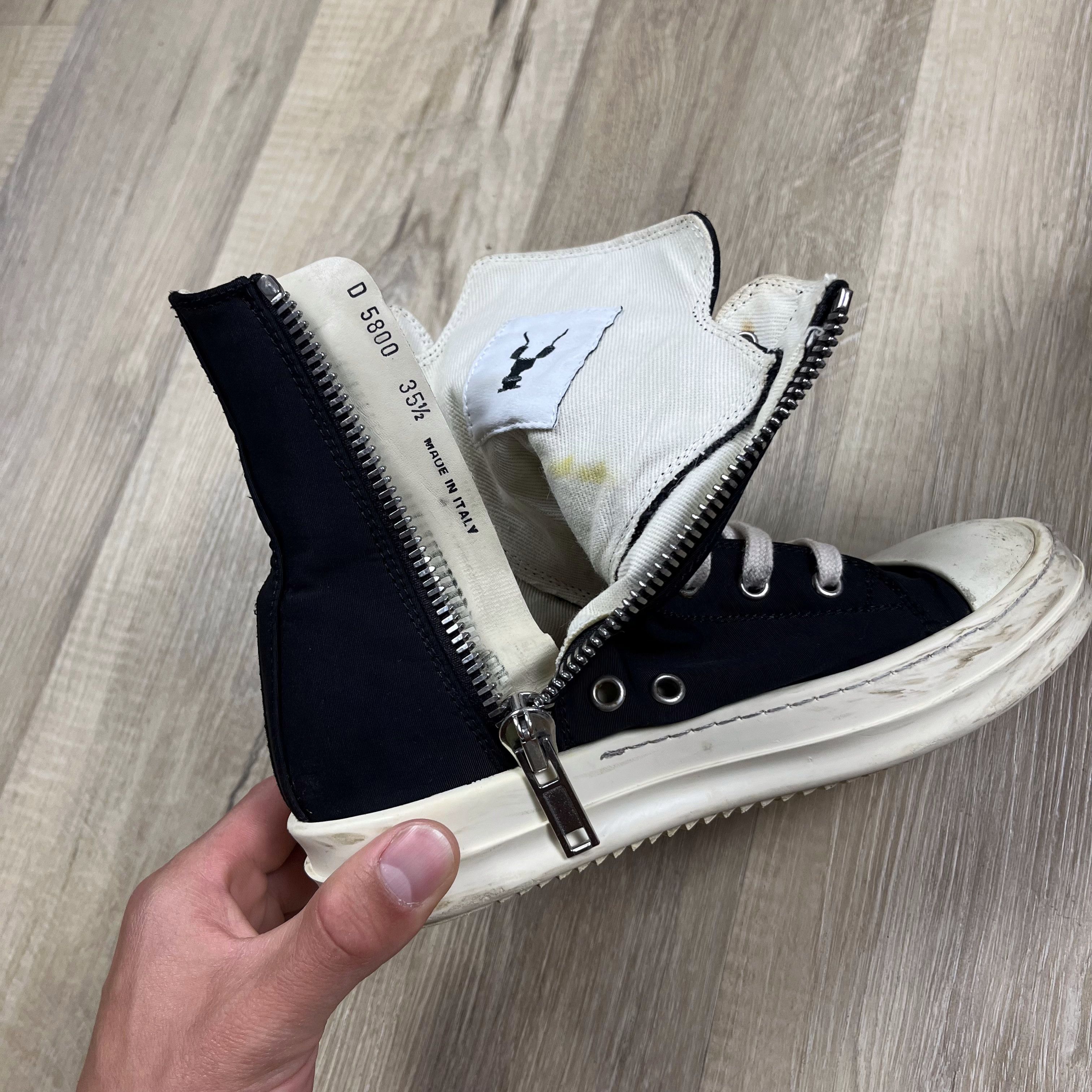 Rick Owens Drkshdw Rick Owens DRKSHDW 17SS Walrus Embroidered Ramones High 35.5 Size US 5 / IT 35 - 8 Thumbnail