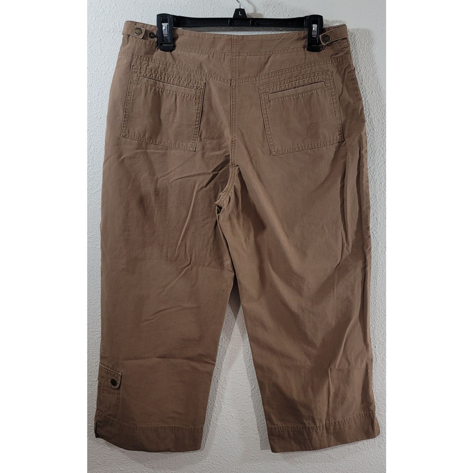 Jones New York Jones New York Brown Flat Front Cropped Pant 10 Straight Leg Size 32" / US 10 / IT 46 - 3 Thumbnail