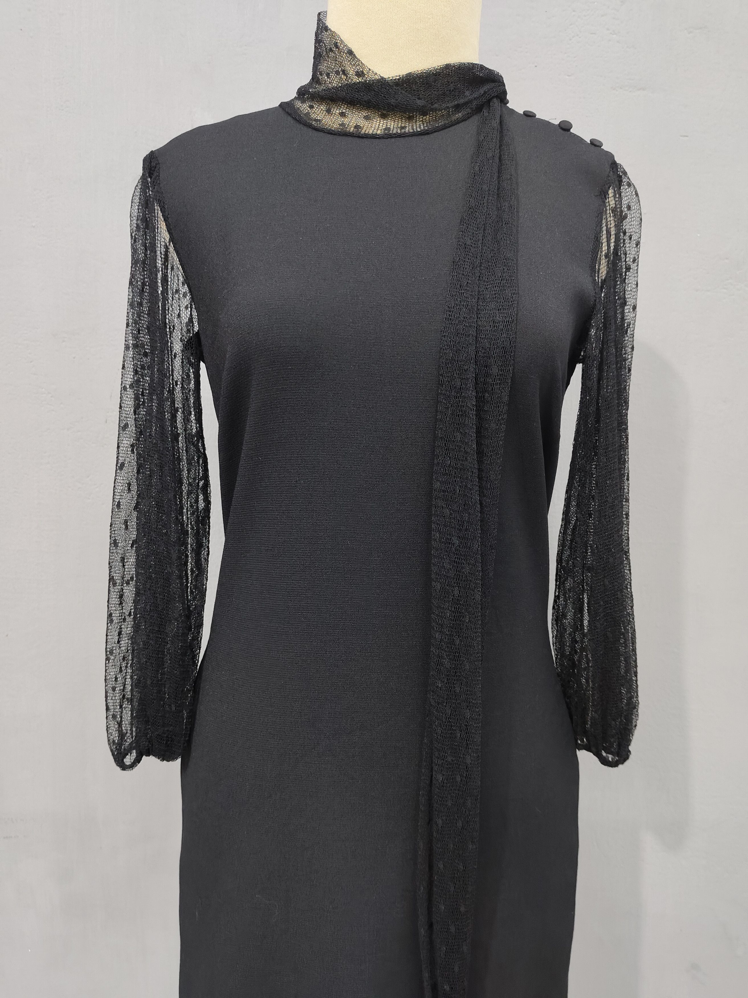 Valentino 00s Red Valentino❤️‍🔥Gothic Romantic Sheer Lace Sleeve Size M / US 6-8 / IT 42-44 - 2 Thumbnail