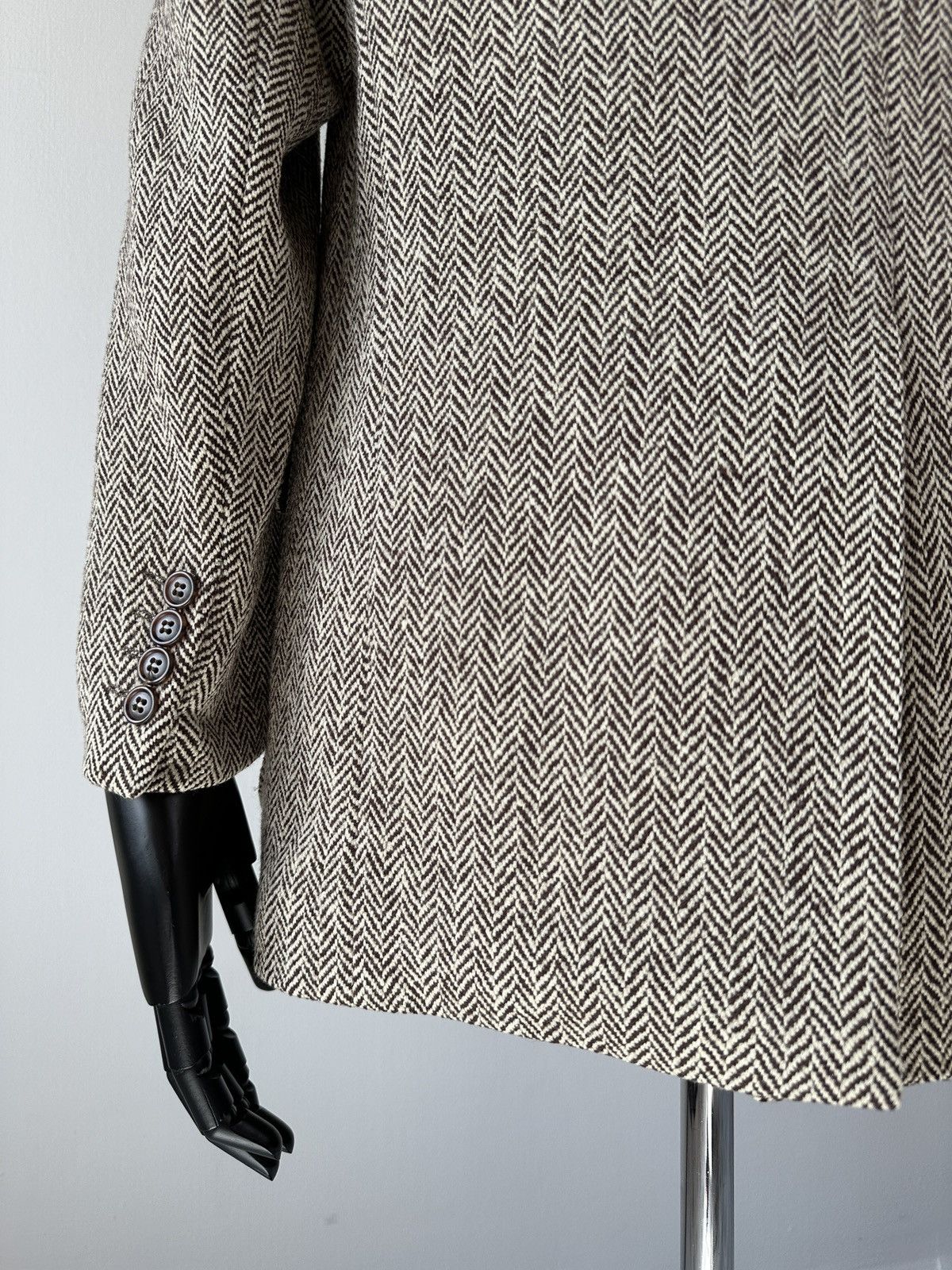 Ralph Lauren POLO RALPH LAUREN Herringbone Wool Tweed Jacket Blazer Coat Size 44R - 14 Thumbnail