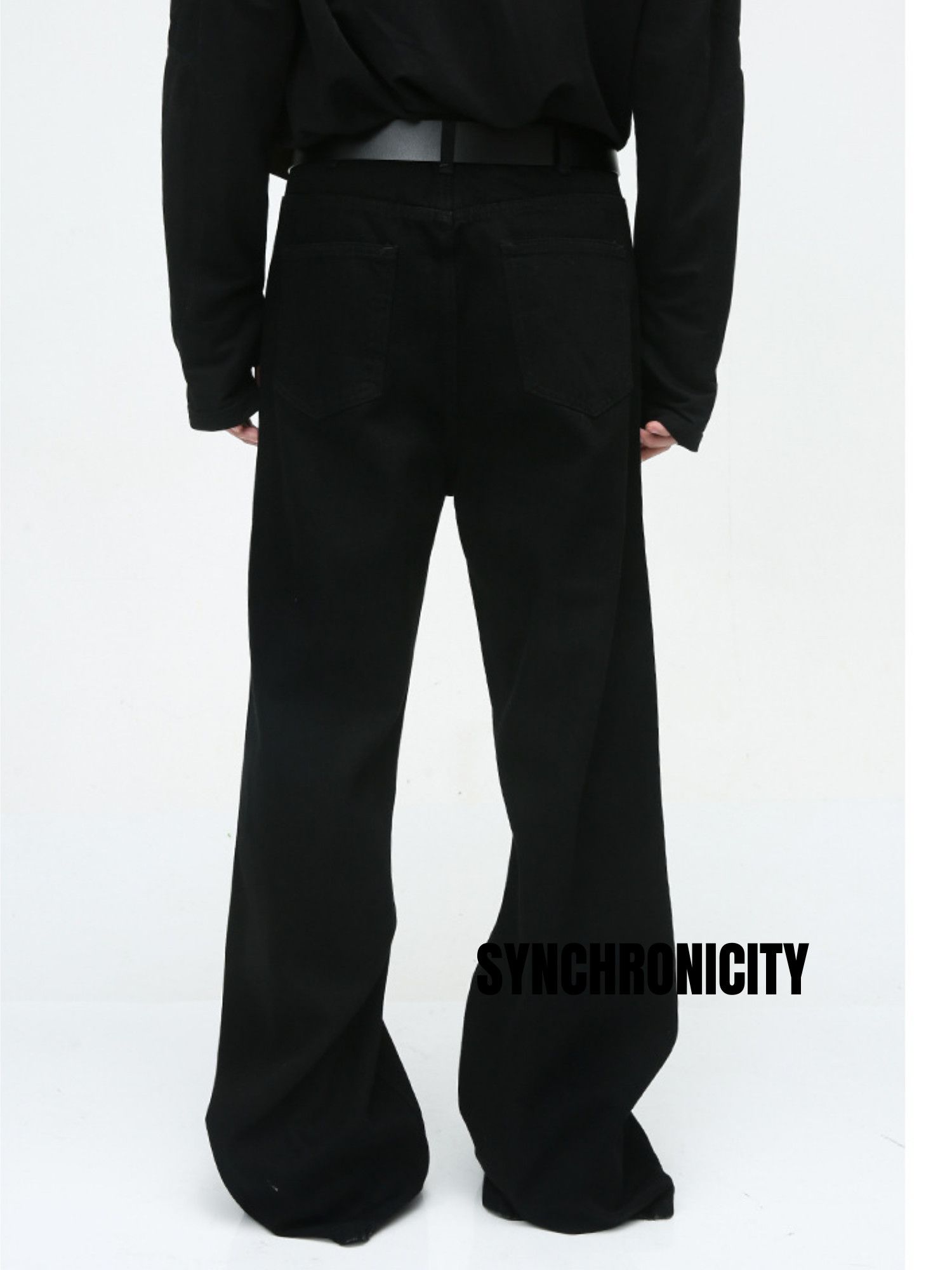 Jean Black Cargo Denim Jeans Size US 32 / EU 48 - 3 Thumbnail