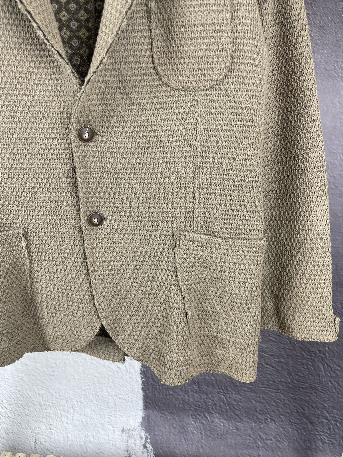 Officina36 Officina36 brown distressed blazer cotton 2 button Size 40R - 5 Thumbnail