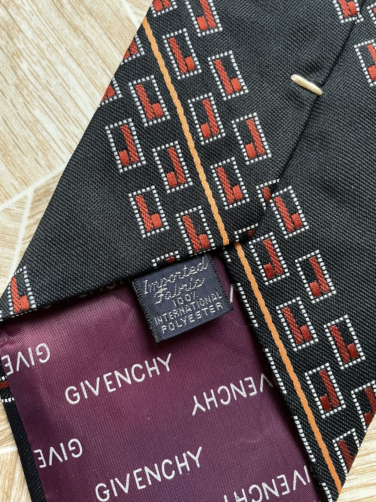 Givenchy × Vintage Luxury Givenchy Gentlemen Paris Made In France Cotton Tie Size ONE SIZE - 3 Thumbnail