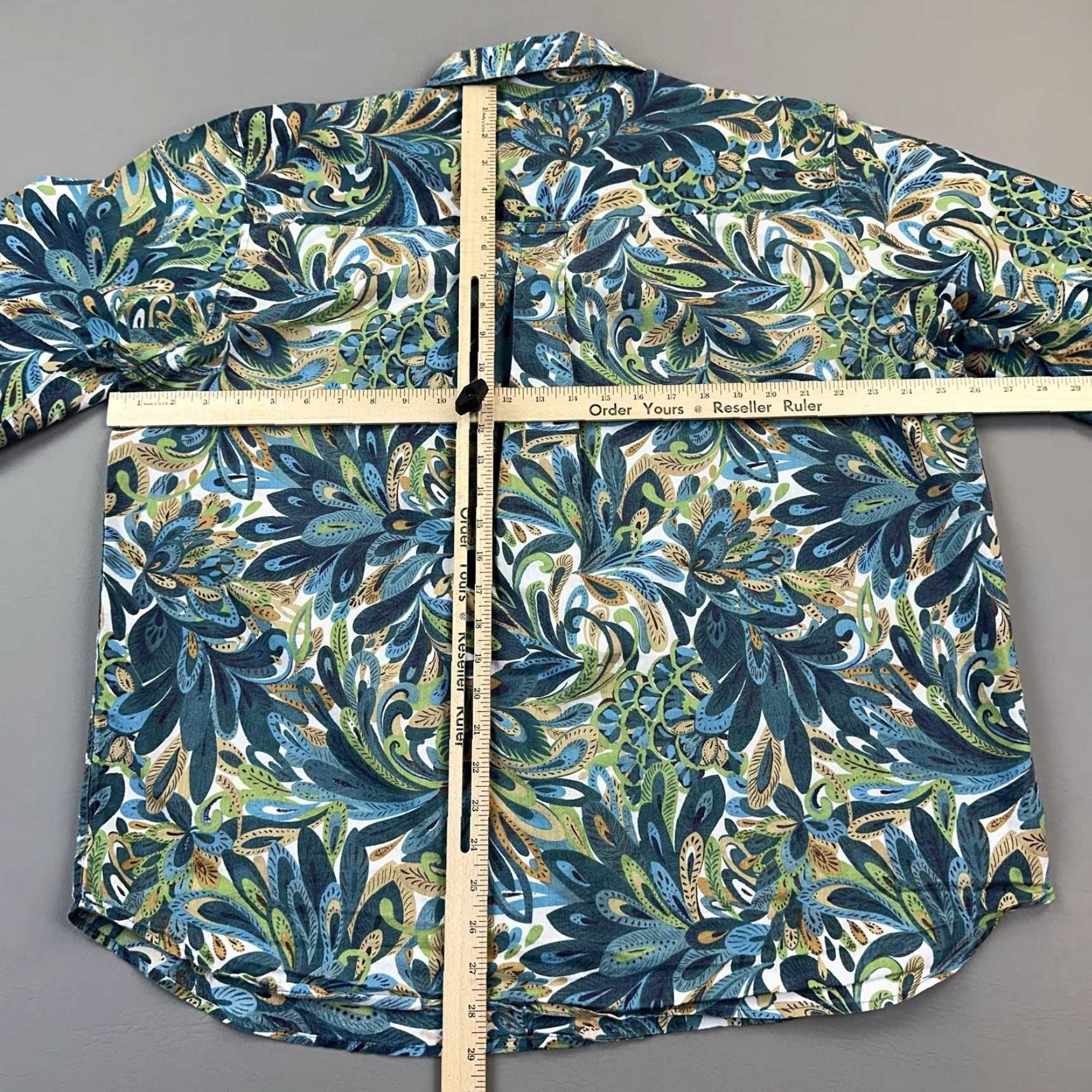 Vintage VINTAGE Irvine Park Shirt Mens XL Green Floral Paisley Print Long Sleeve 90s Size US XL / EU 56 / 4 - 7 Thumbnail