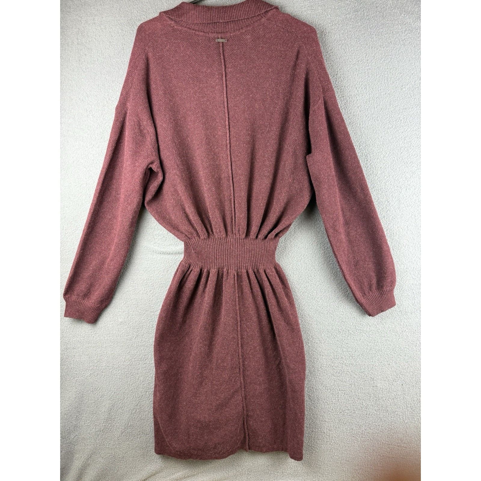 Prana NWT PrAna Milani V-Neck Dress Mulberry Knit Sweater Wool Size L / US 10 / IT 46 - 9 Thumbnail