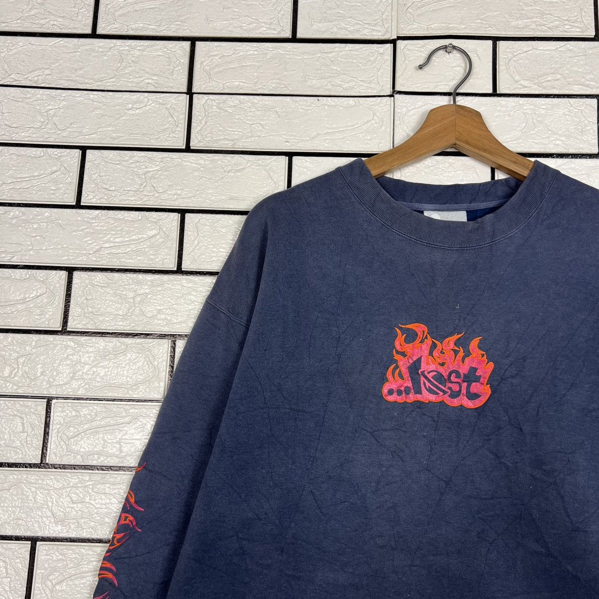 Lost Enterprises LOST FLEECE Fire Big Logo Crewneck Sweatshirt #4201-C192 Size US M / EU 48-50 / 2 - 5 Thumbnail