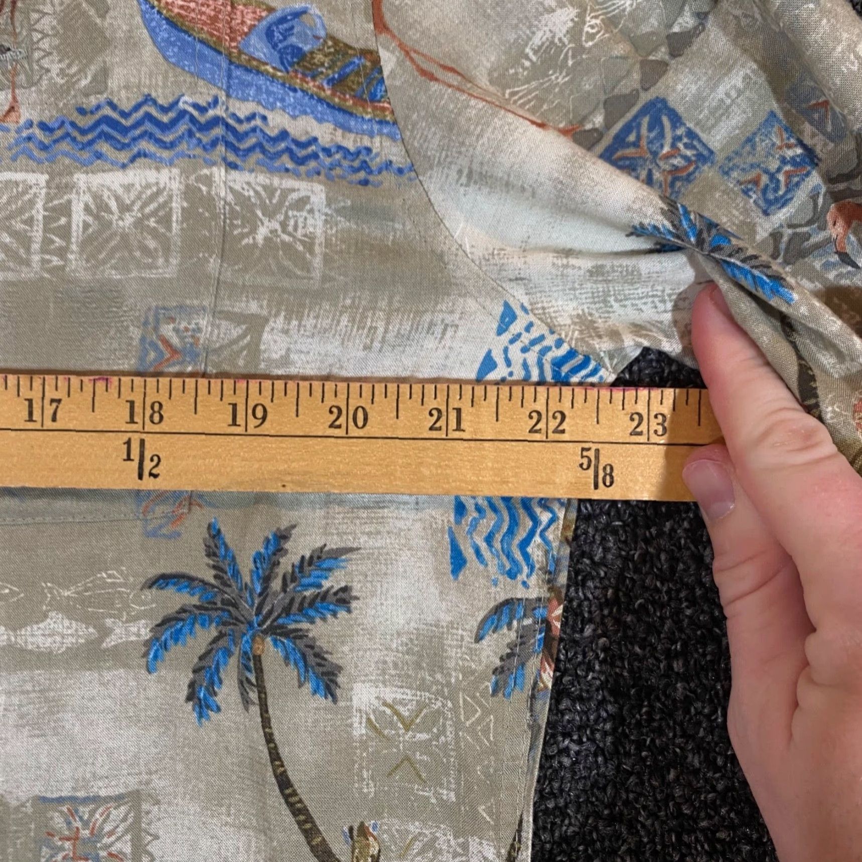 Vintage Patrick Bay Men's Hawaiian Shirt Medium Short Sleeve Button-Down Flamingo Pineapple Casual All Seasons Size US M / EU 48-50 / 2 - 7 Thumbnail