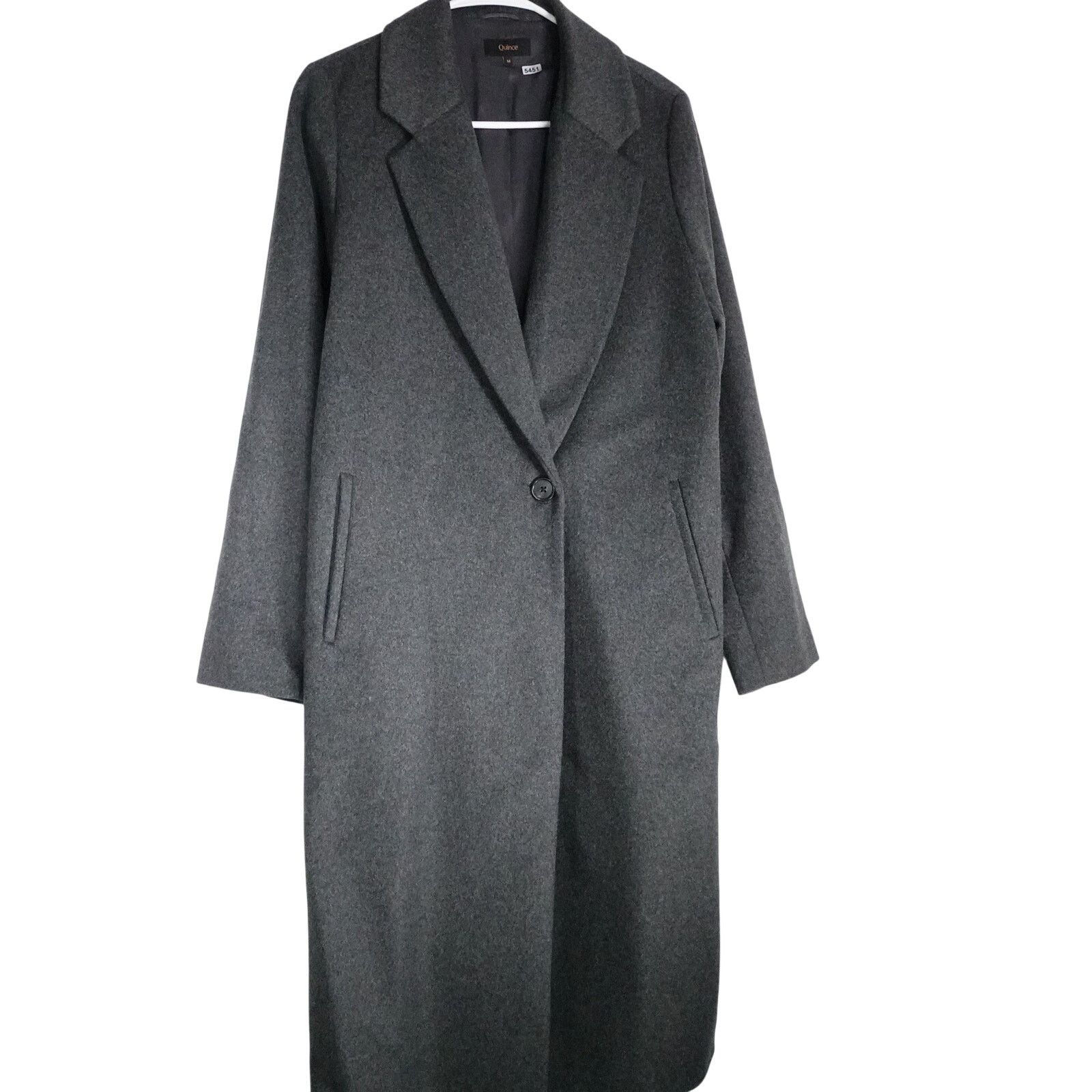 Quince Quince Medium Italian Wool Single Breasted Coat Charcoal Size M / US 6-8 / IT 42-44 - 4 Thumbnail