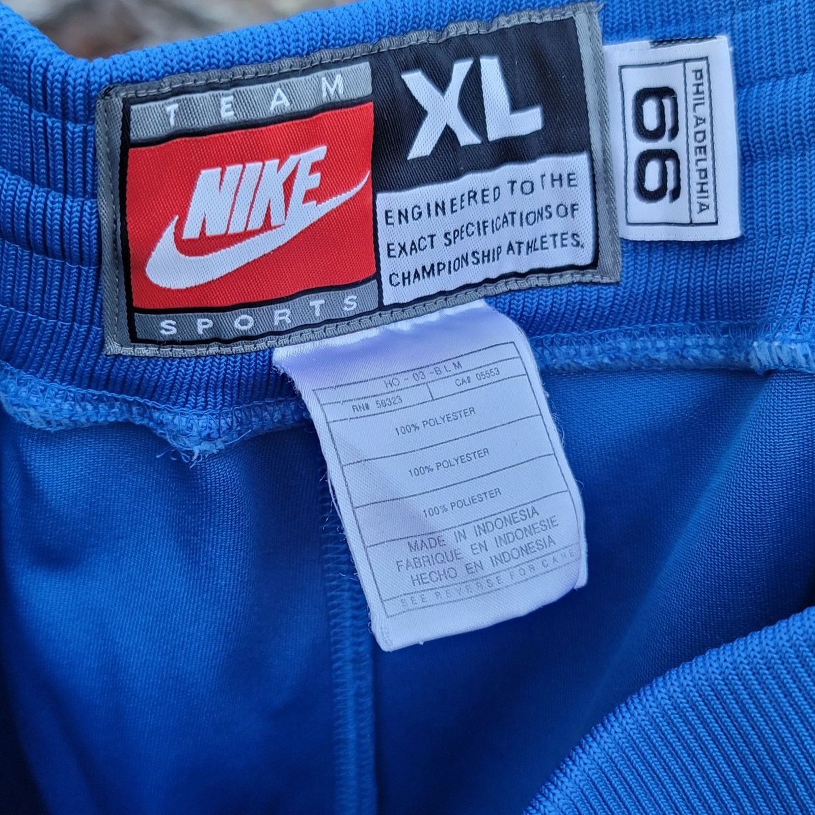 Nike Vtg Nike Philadelphia 76ers Basketball Warm-up Sweatpants Size US 32 / EU 48 - 8 Thumbnail