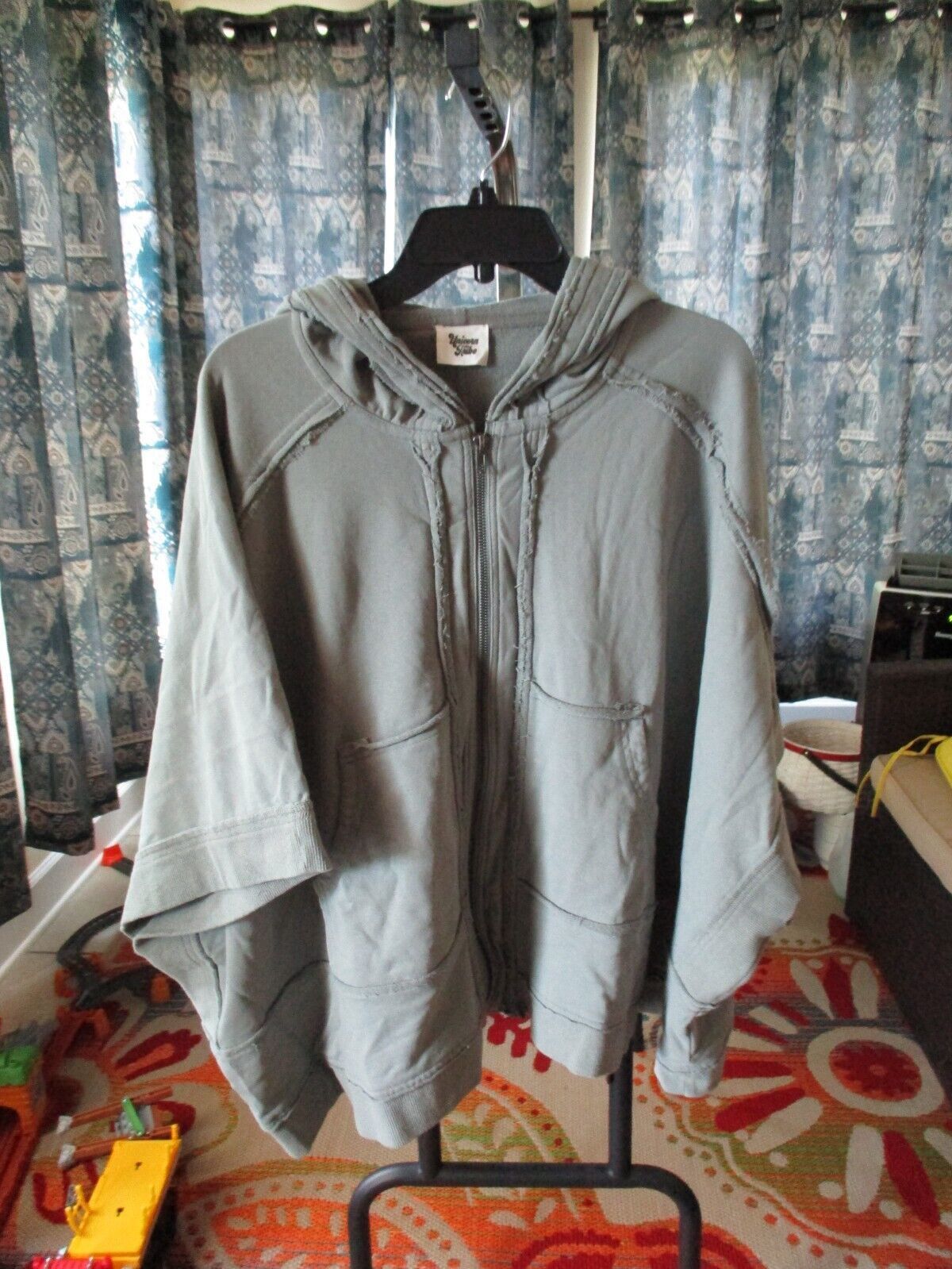 Other Grey Terry Knit Zip Cape Jacket Boutique Exclusive Small Size S / US 4 / IT 40 - 2 Thumbnail